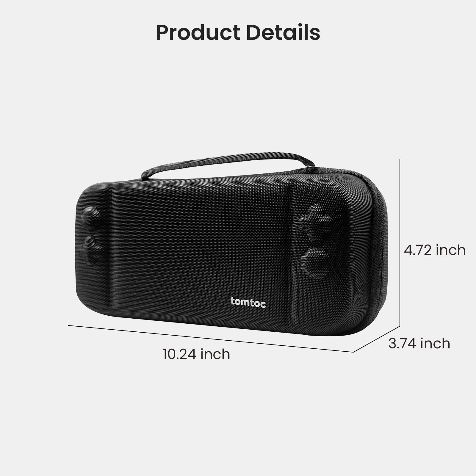 tomtoc Protective Carrying Case for Nintendo Switch & OLED Model - Large Travel Bag with Pro Controller Pocket, Holds 24 Game Cartridges | Durable Portable Shell for Joy-Con Grip & AC Adapter | Perfect for Gaming On-The-Go, Travel & Commuting