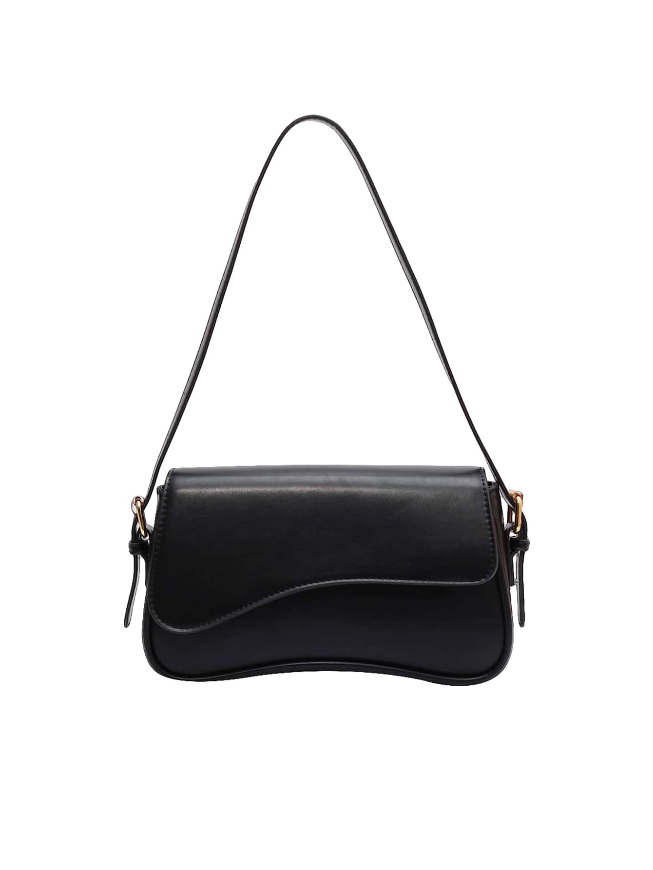 Verdusa Women's Genuine Leather Shoulder Bag - Trendy Hobo Crossbody Handbag with Y2K Saddle Flap Design - Perfect for Work, Travel & Evening Events