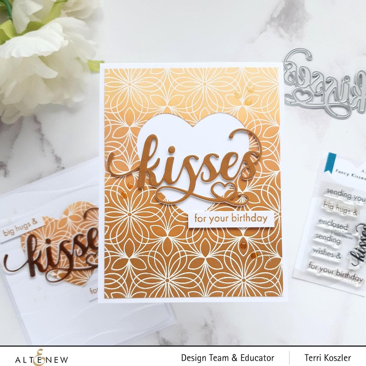 Fancy Kisses Stamp Set - DIY Scrapbooking, Card Making & Crafting Supplies for Creative Projects - Perfect for Valentine's Day, Wedding Invitations & Love Letters