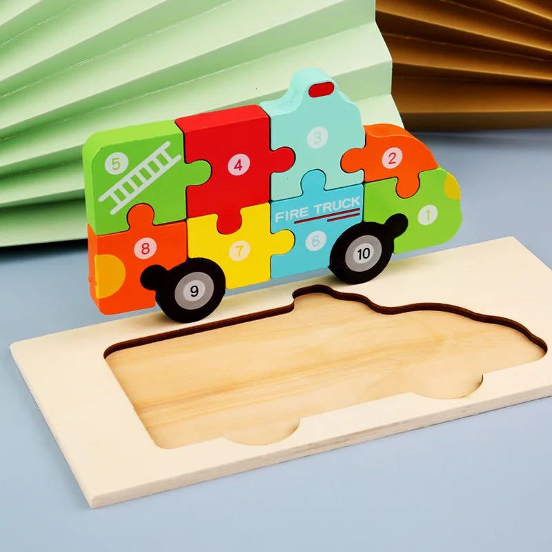 Montessori Wooden Puzzles for Toddlers - Educational Learning Toys for Kids Ages 2-4 | Perfect for Early Childhood Development & Homeschooling Activities