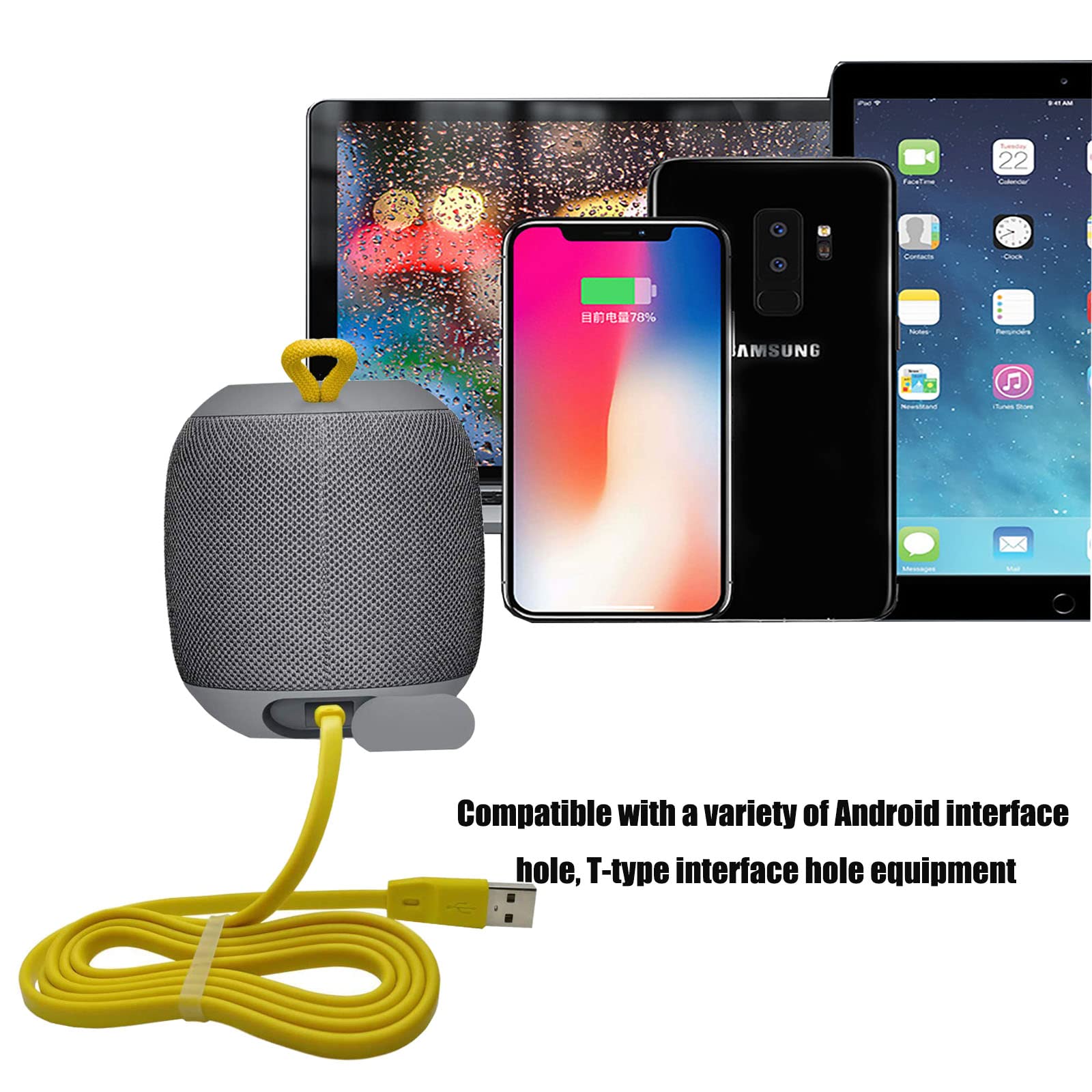 Premium Micro USB Charger Cable - 3.3ft Fast Charging Power Cord for UE Boom Portable Speakers | Durable Charging Wire for Outdoor Parties, Travel & Home Use