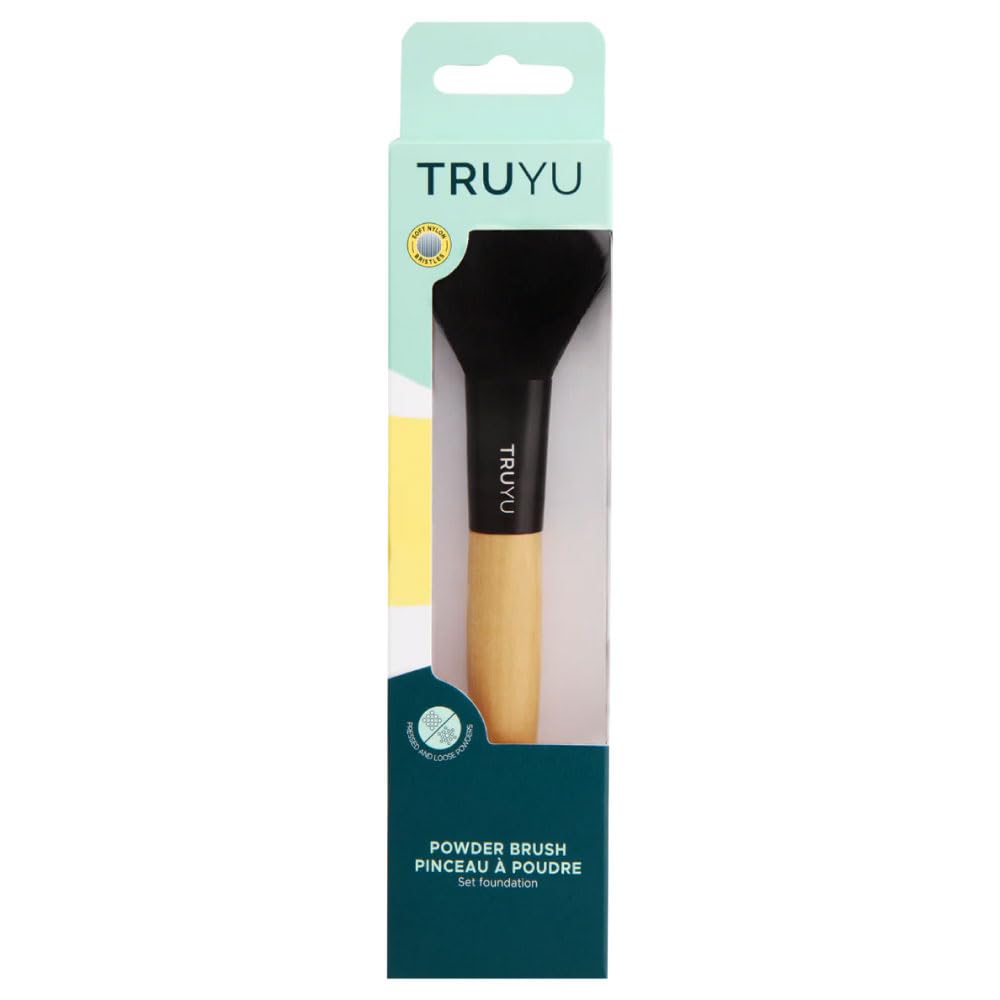 Premium Qvs Powder Brush - Soft & Fluffy Makeup Brush for Loose & Pressed Powder, Foundation & Blending - Perfect for Everyday Makeup & Professional Use