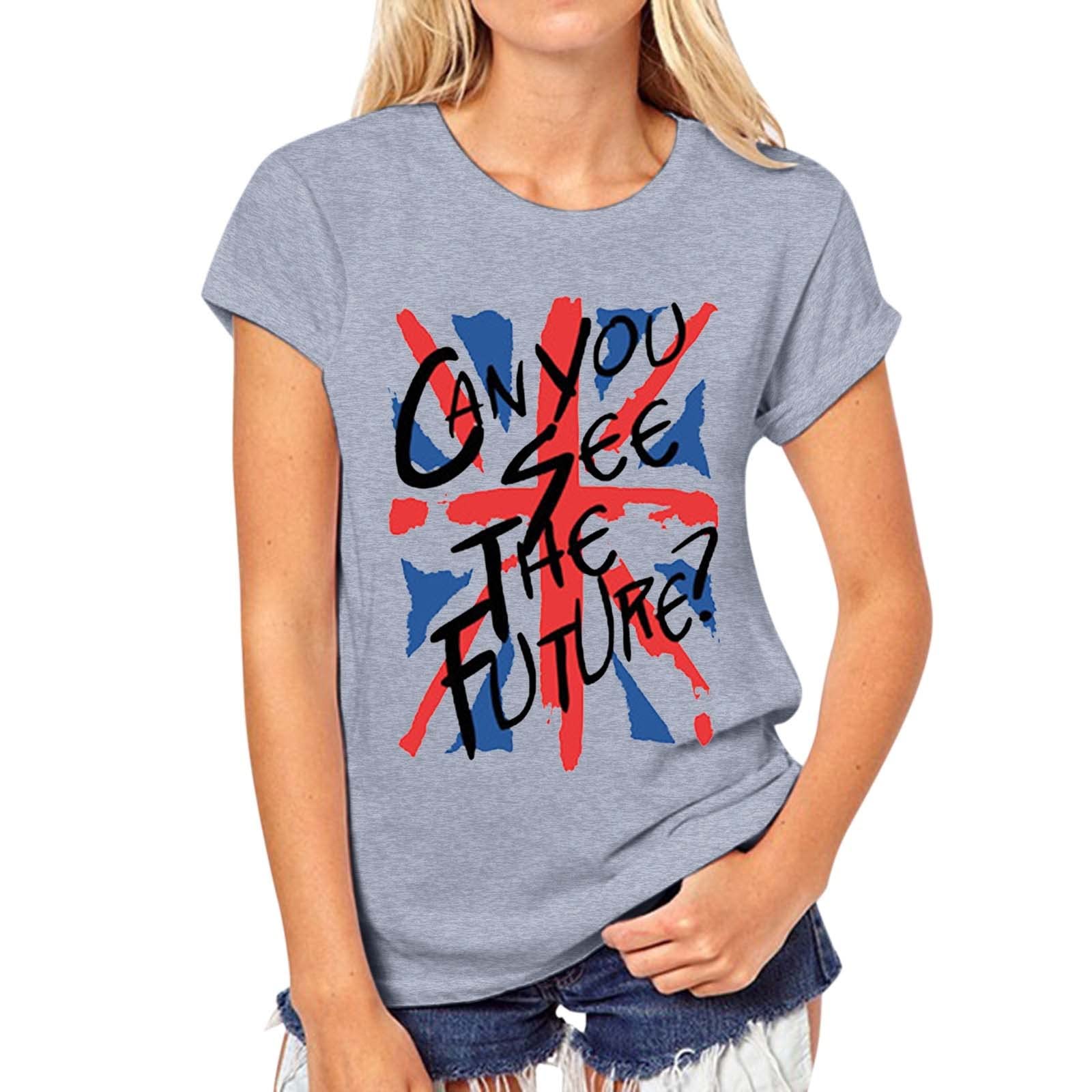 Women's Floral Printed Short Sleeve T-Shirt - Summer Crew Neck Casual Top in Purple | Perfect for Beach Outings, Weekend Wear & Casual Dates