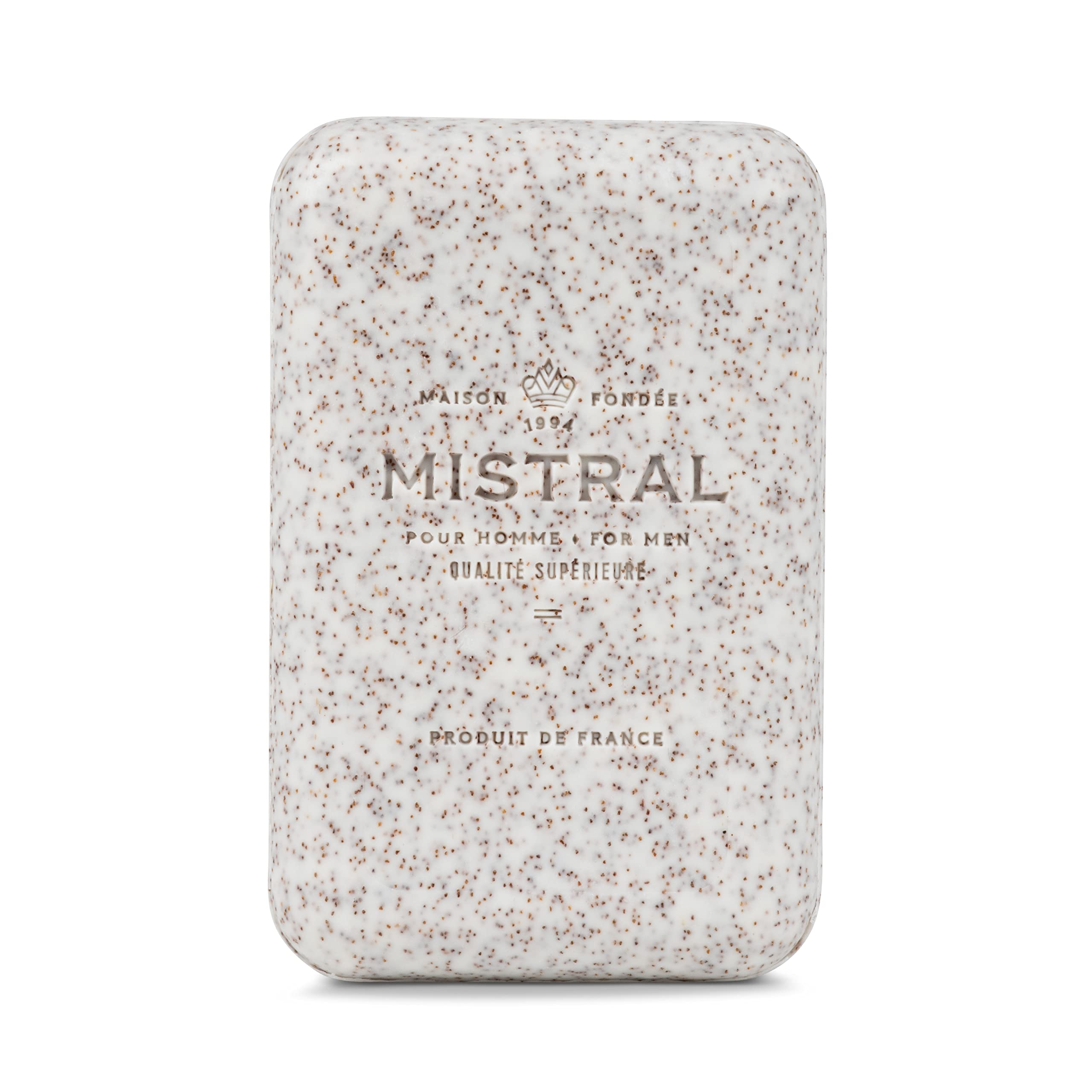 Mistral Exfoliating Body Soap Bar with Cool Marine Scent - Large 8oz for Deep Cleansing & Skin Renewal | Perfect for Shower, Spa & Post-Workout Refreshment