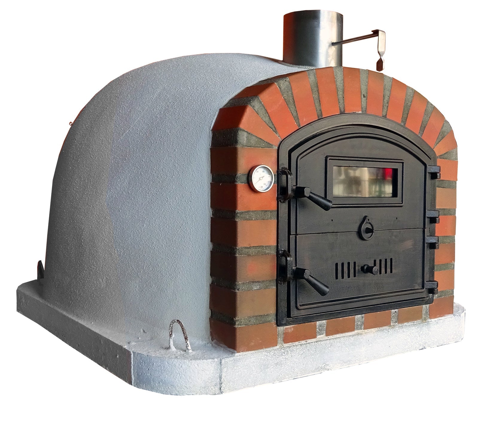 Premium Rustic Arch Lisboa Hybrid Pizza Oven - Outdoor Wood & Gas Pizza Maker for Backyard, Patio & Garden Cooking