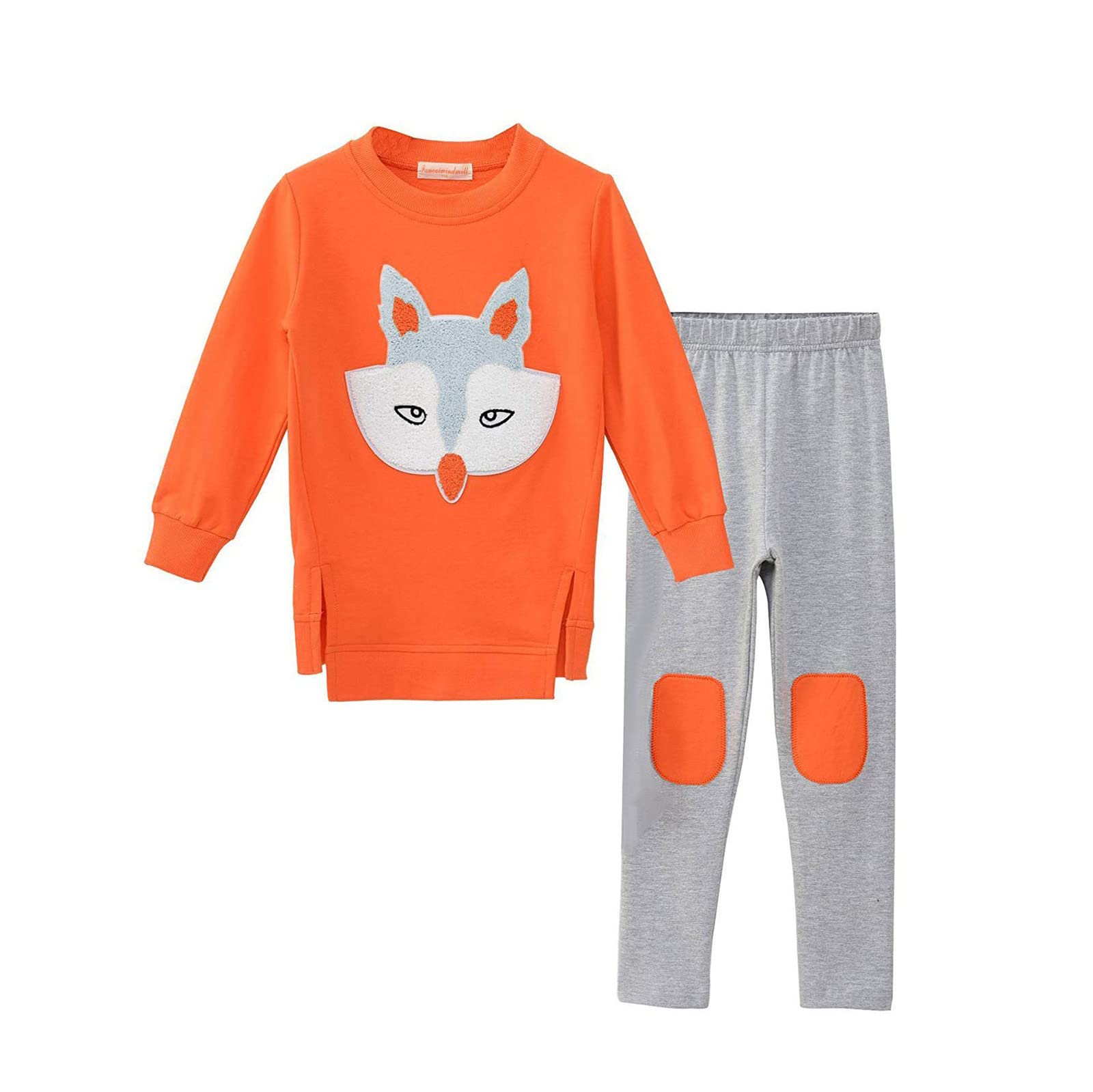 Baby Girl Newborn Clothes Set - Cute Cartoon Print Sweatshirt & Leggings 2-Piece Outfit | Soft Cotton Toddler Girls' Winter Wear for Playdates & Family Photos