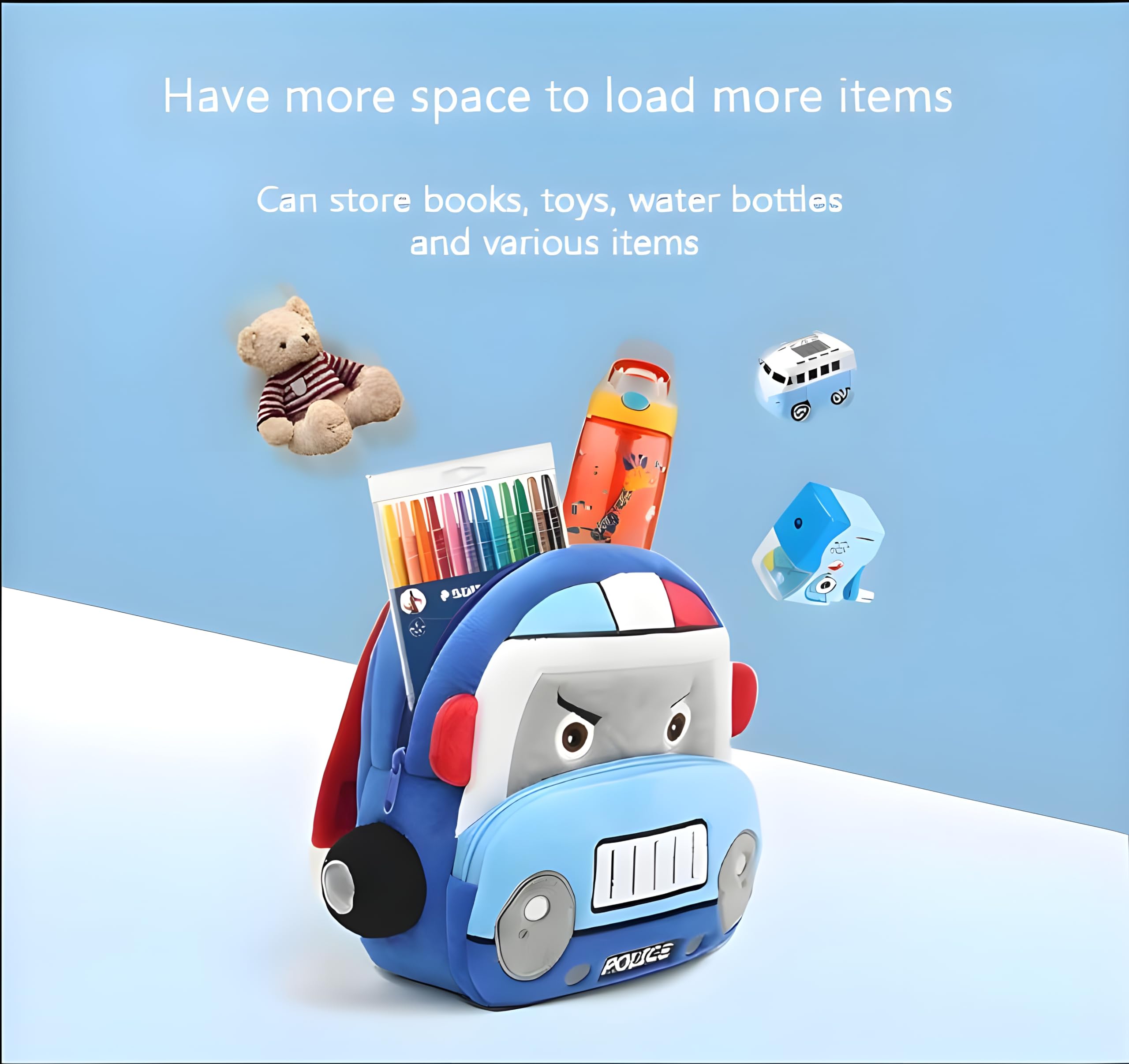 Cute Plush Cartoon Mini Backpack for Toddlers Age 1-5 - Lightweight Preschool & Nursery School Bag for Boys & Girls - Perfect for Daycare, Travel, Picnic & Outdoor Activities