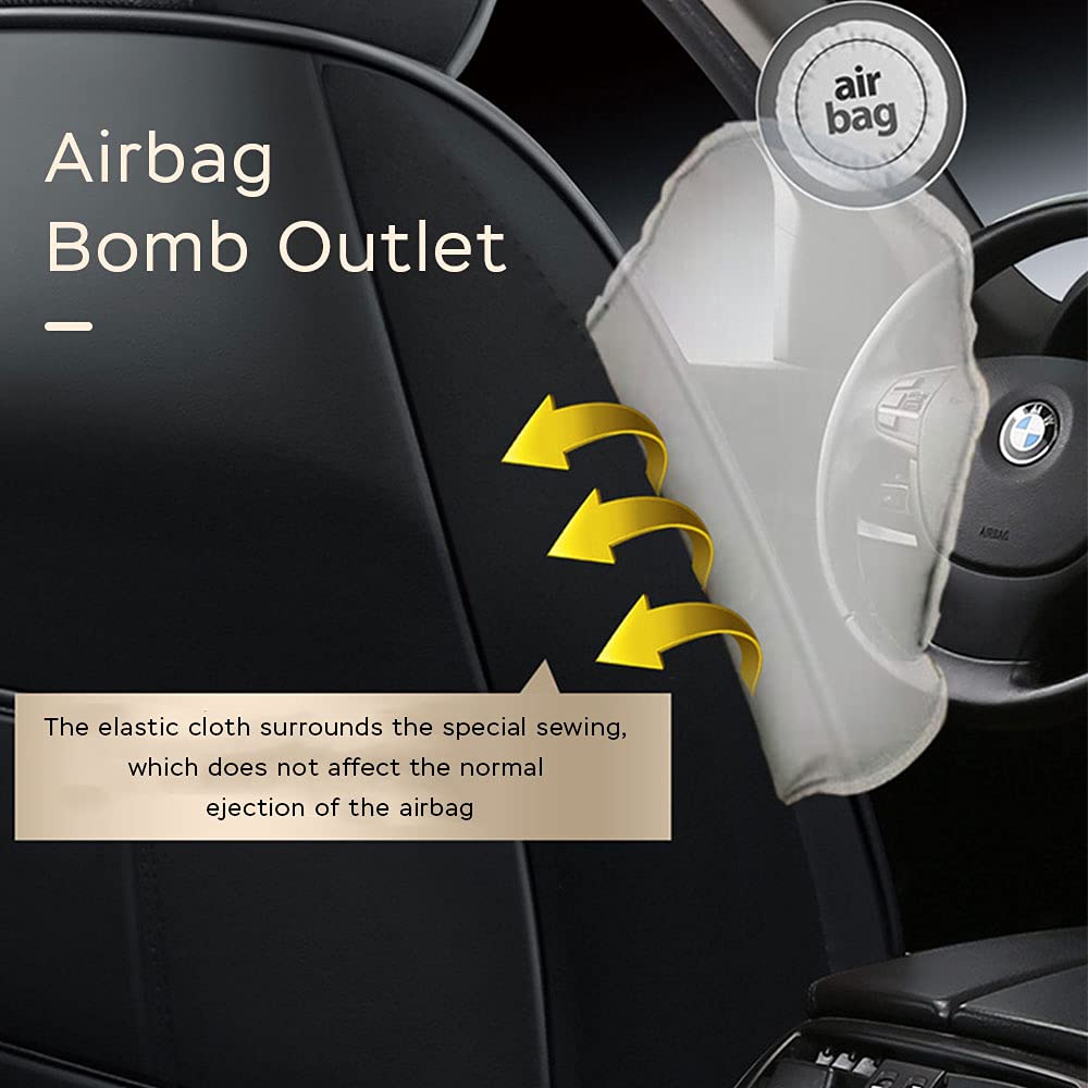 Premium Custom Leather Car Seat Covers for Toyota FJ Cruiser 2006-2017 - 5-Piece Set (Front & Rear) with Headrest & Lumbar Support - All-Weather Luxury Cushions in Black/Beige - Perfect for Road Trips, Daily Commutes & Off-Road Adventures
