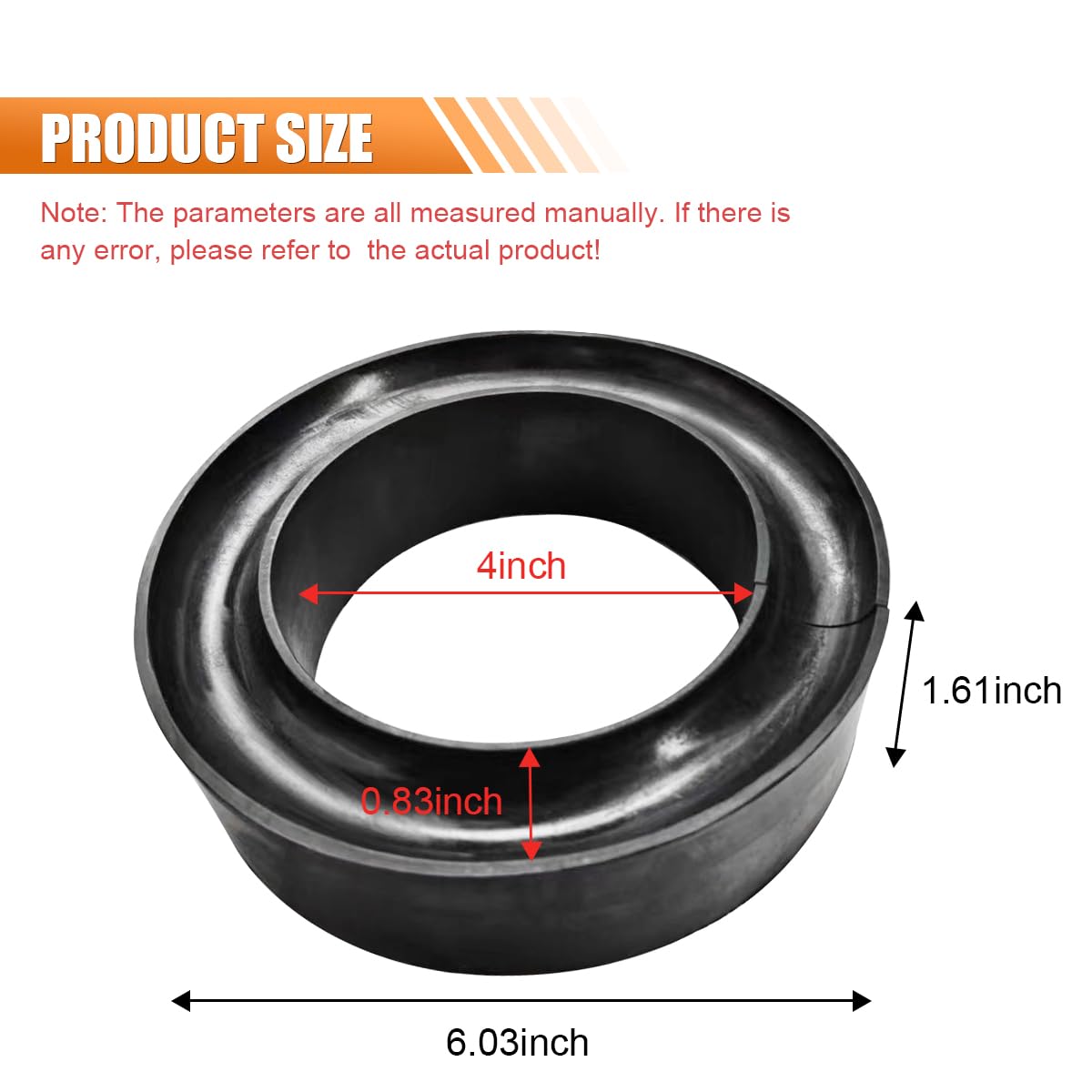 2 Pack Heavy-Duty Universal Car Coil Spring Spacers - 5