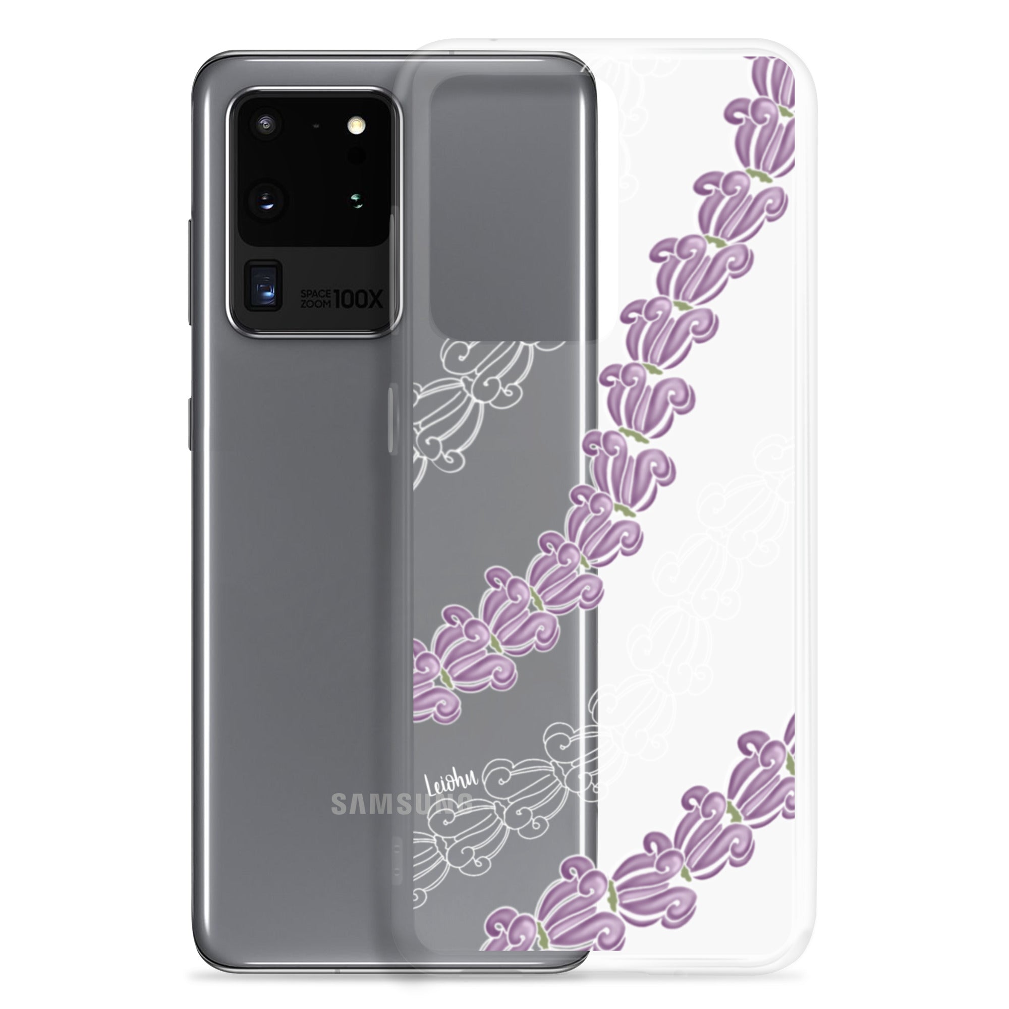Samsung Clear Phone Case with Crown Lei Design - Slim Protective Cover for Samsung Galaxy [Model] - Perfect for Parties, Festivals, and Everyday Use