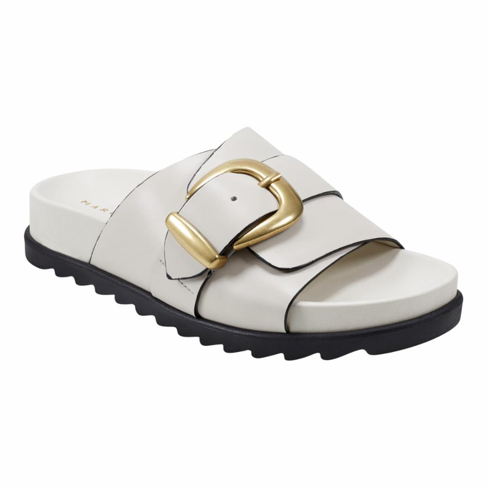 Marc Fisher Ltd Women's Hattie White Mule Shoes - Comfortable Slip-On Loafers for Women | Perfect for Office, Casual Outfits & Everyday Wear