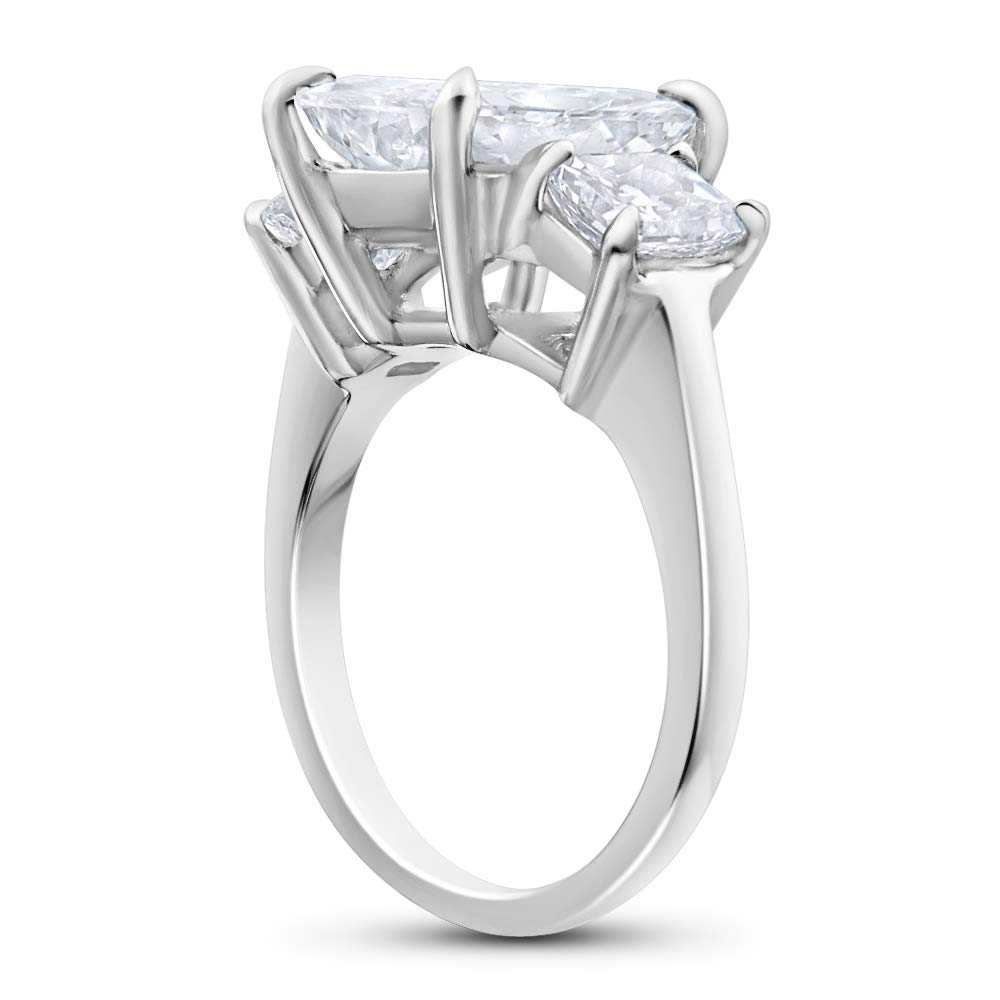 9TCW Radiant Colorless VVS1 Moissanite Engagement Ring - Wedding, Anniversary & Promise Ring with Halo & Solitaire Setting | Perfect for Proposals, Bridal Jewelry & Special Occasions