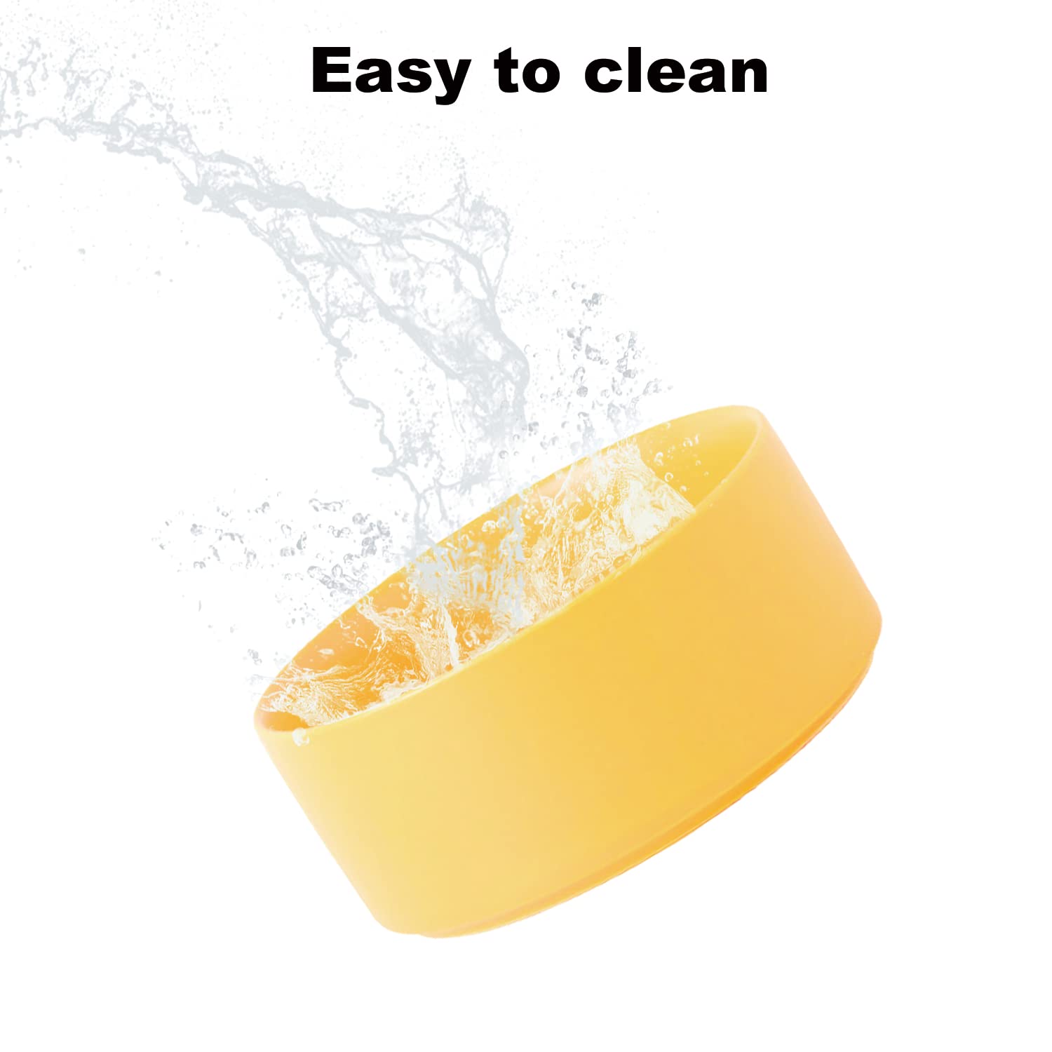 Custom Personalized Ceramic Dog Bowl - Non-Slip Pet Food & Water Dish with Engraved Name - Yellow Pet Feeding Bowl for Small Medium Large Dogs - Perfect for Home, Travel & Outdoor Use