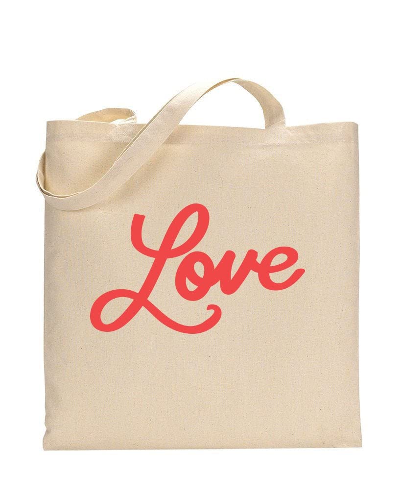 Personalized Valentine's Day Tote Bag - Durable Cute Canvas Gift for Her/Him - Printed in USA - Perfect for Romantic Dates, Anniversary Gifts & Couple Travel