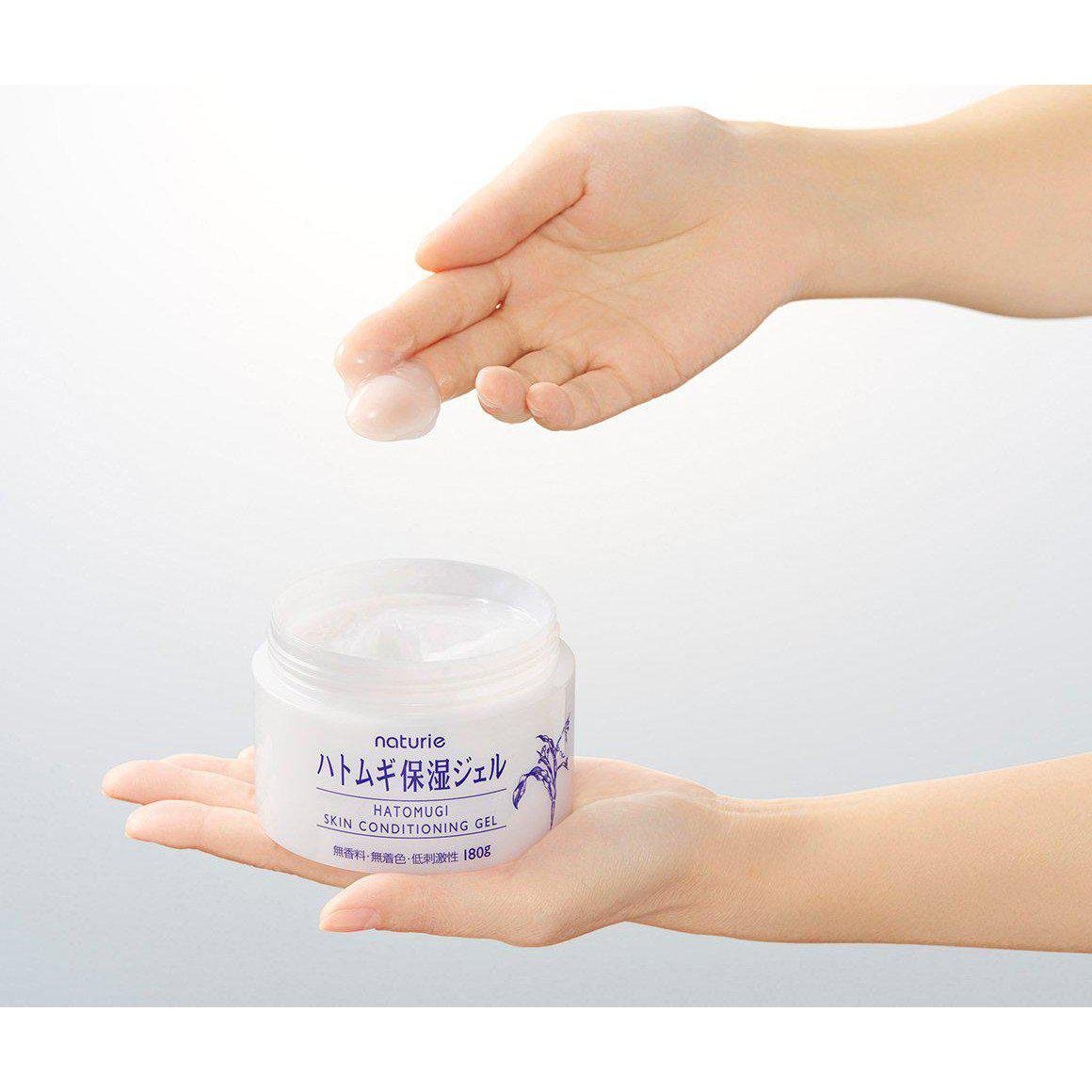 Naturie Hatomugi Skin Conditioning Gel - Job's Tears Hydrating Gel 180g for Face & Body - Moisturizing Skincare for Dry Skin, Perfect for Daily Use & Travel