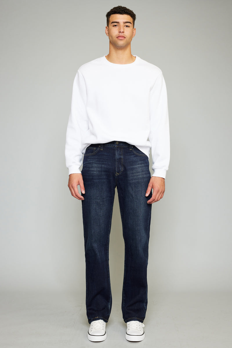 Joey Dark Straight Jeans for Men - Classic Slim Fit Denim Pants | Perfect for Casual Wear, Office & Night Out