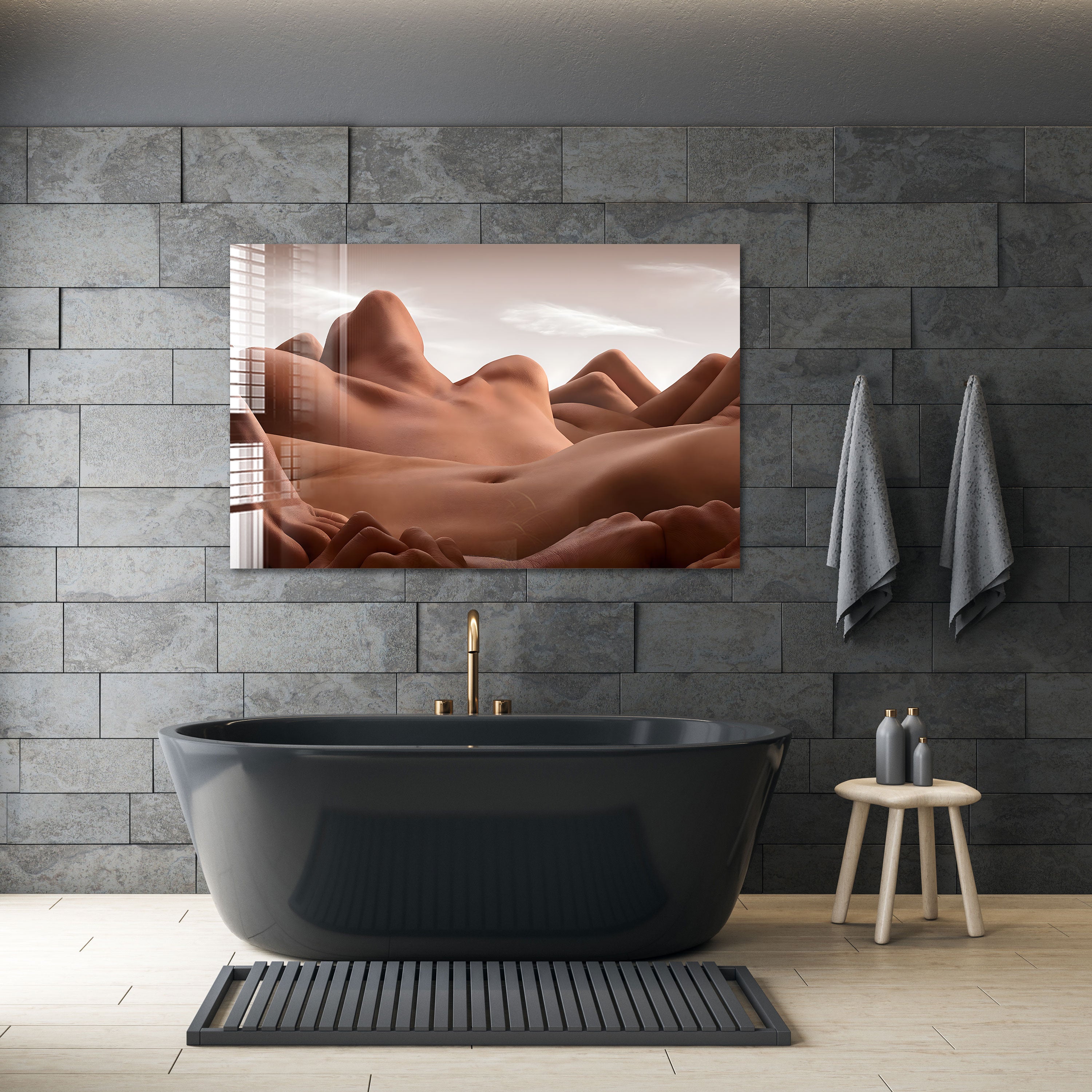 Valley of The Reclining Woman - Abstract Landscape Wall Art Print for Home & Office Decor | Perfect for Living Room, Bedroom or Gallery Wall Display