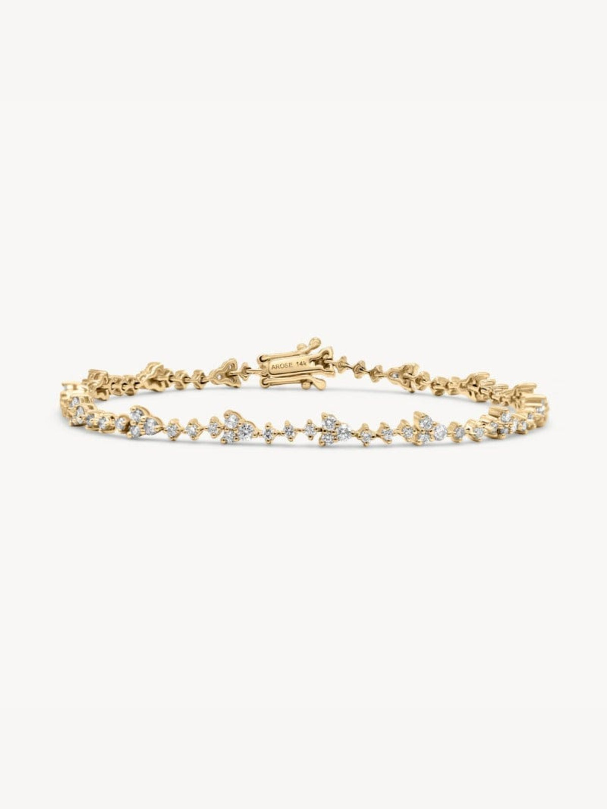 14K Gold Diamond Trio Tennis Bracelet for Women - Elegant Stackable Bracelet for Wedding, Anniversary & Everyday Wear