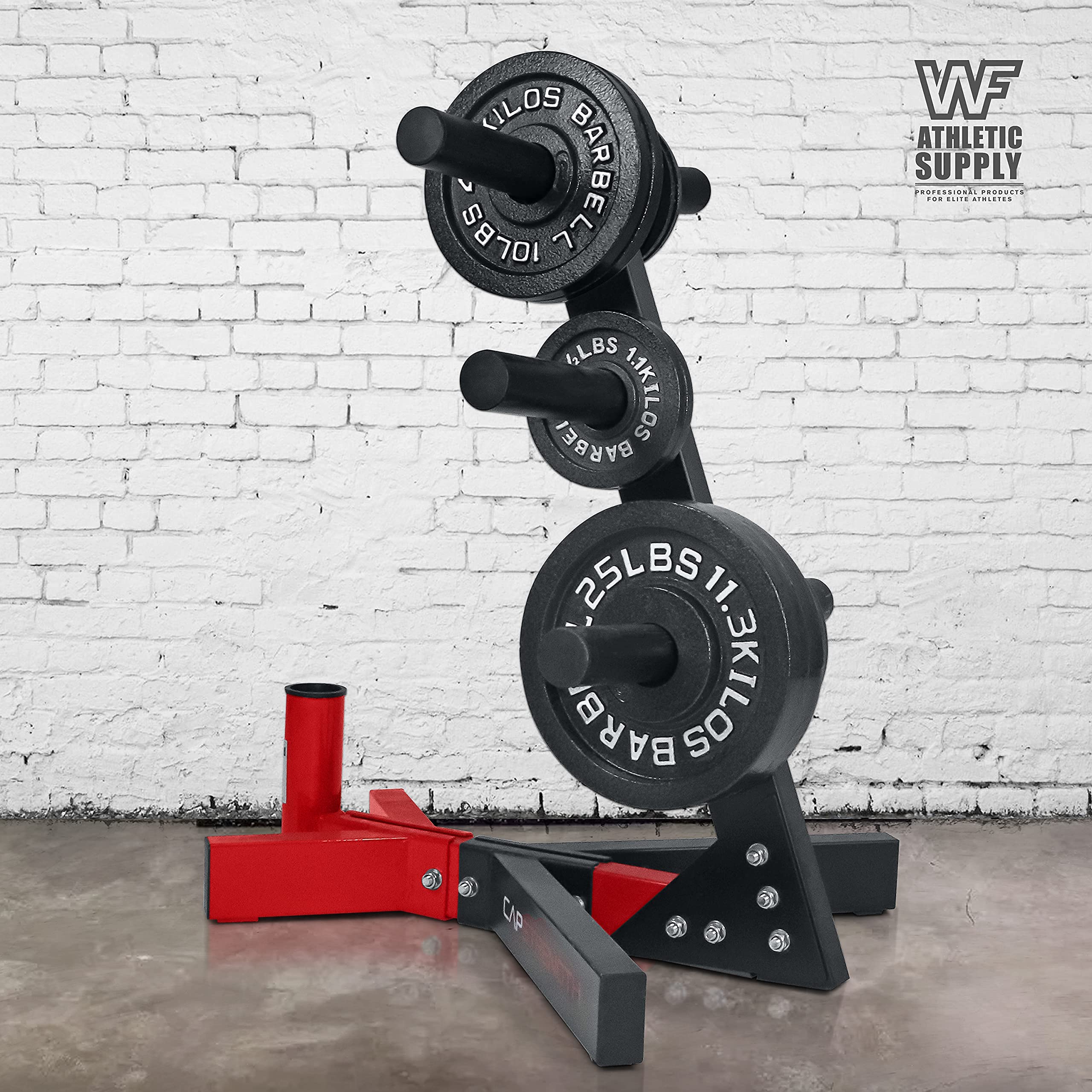 CAPHAUS 2-Inch Olympic Weight Plates - Solid Cast Iron Barbell Plates for Strength Training, Weightlifting, Bodybuilding & Powerlifting - Perfect for Home Gyms, CrossFit & Commercial Fitness Centers