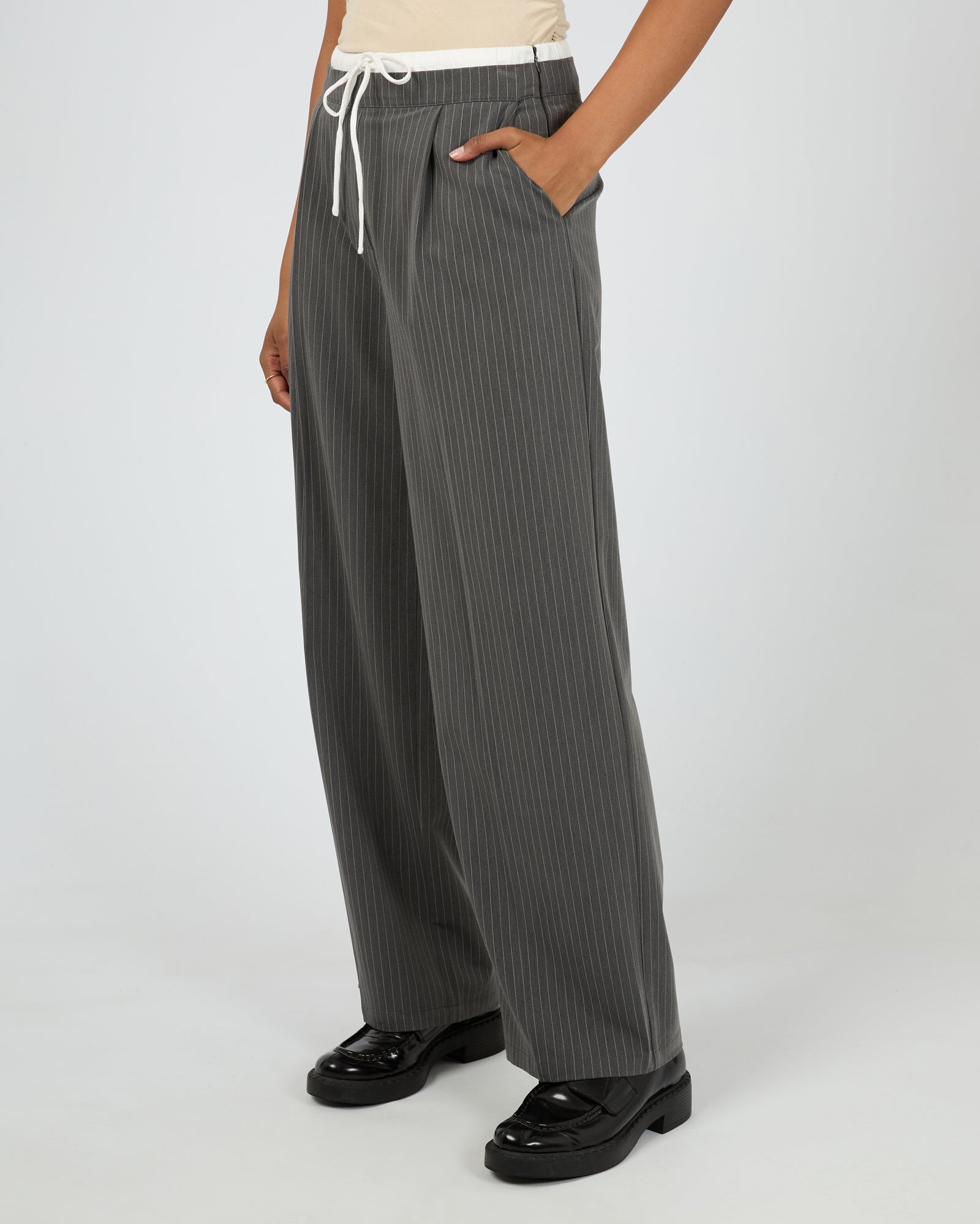 All About Eve Bowie Pant Charcoal - High Waisted Women's Trousers for Office & Casual Wear | Comfortable Stretch Work Pants for Business & Everyday Outfits