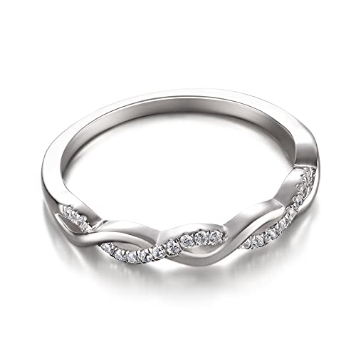 925 Sterling Silver Infinity Heart Promise Ring for Women - Personalized Name Engraved, Valentine's Day, Anniversary, Graduation, Mother's Day Gift for Her (with Gift Box) | Perfect for Romantic Occasions, Proposals, and Special Celebrations