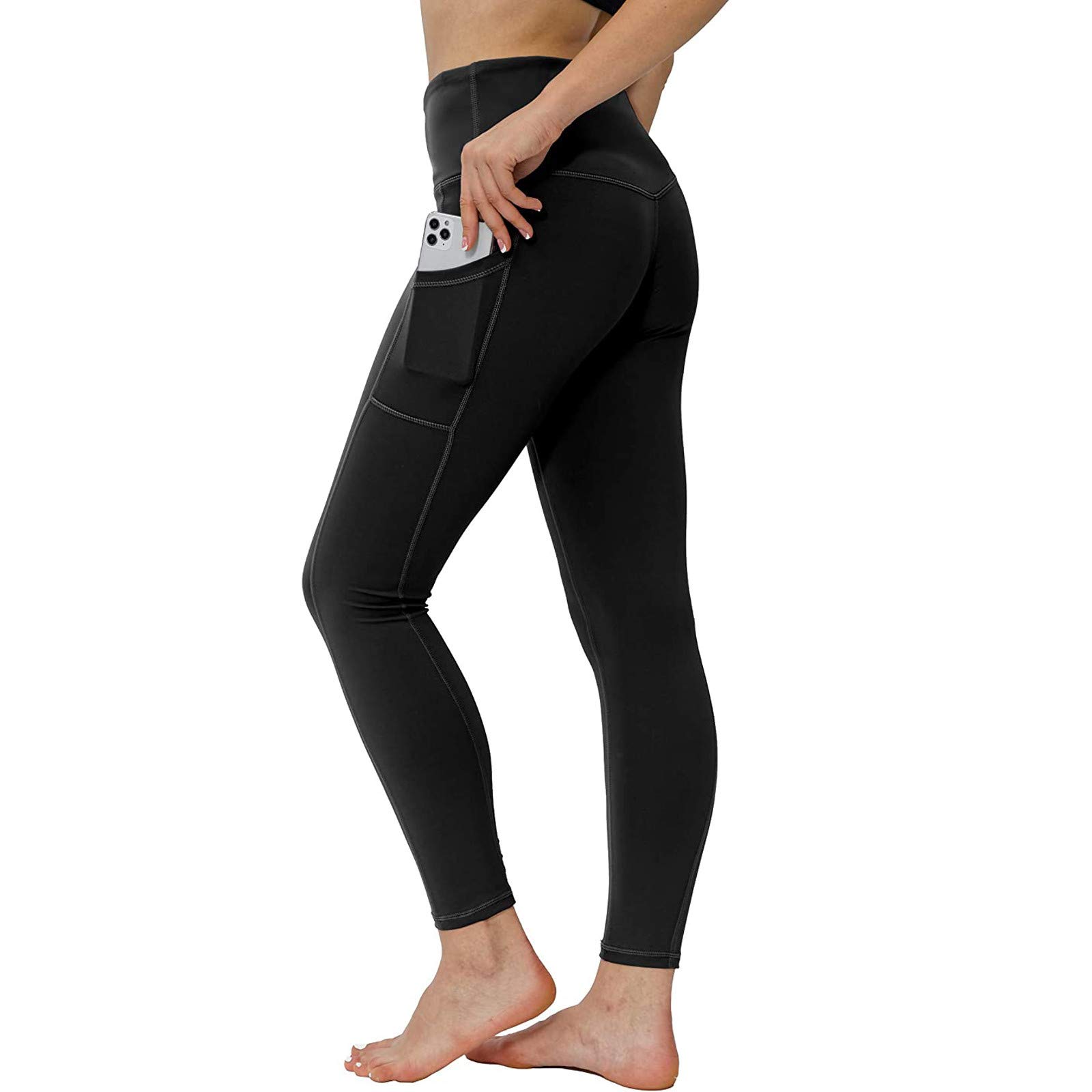 **OrchidAmor Women's High Waisted Yoga Pants with Tummy Control & Pockets - Butt Lifting Workout Leggings for Gym, Running, and Lounge Wear**