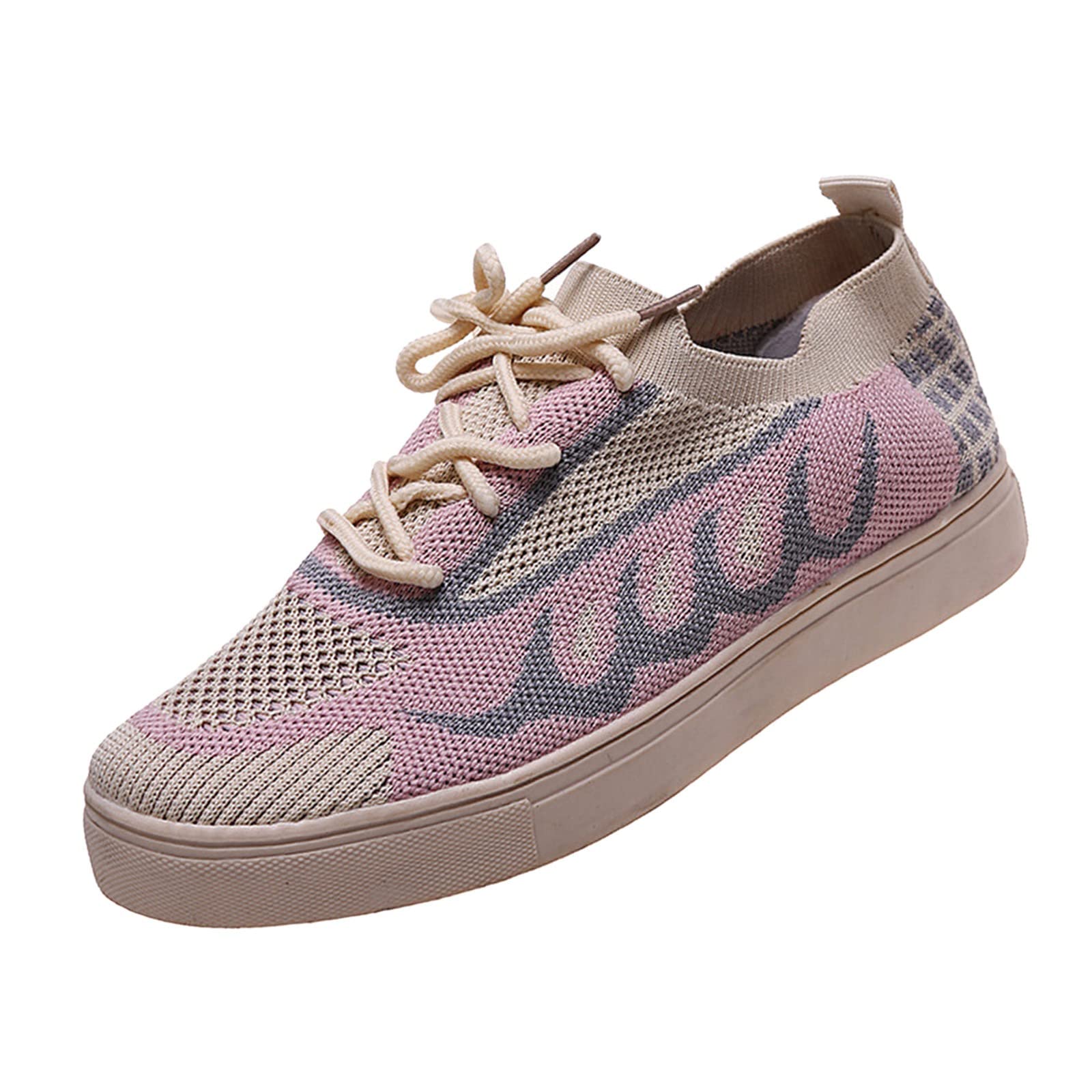 Breathable Black Women's Flats for Wide Feet - Comfortable Casual Running Shoes for Spring & Summer | Size 7 Wide Width | Perfect for Work, Travel & Everyday Wear