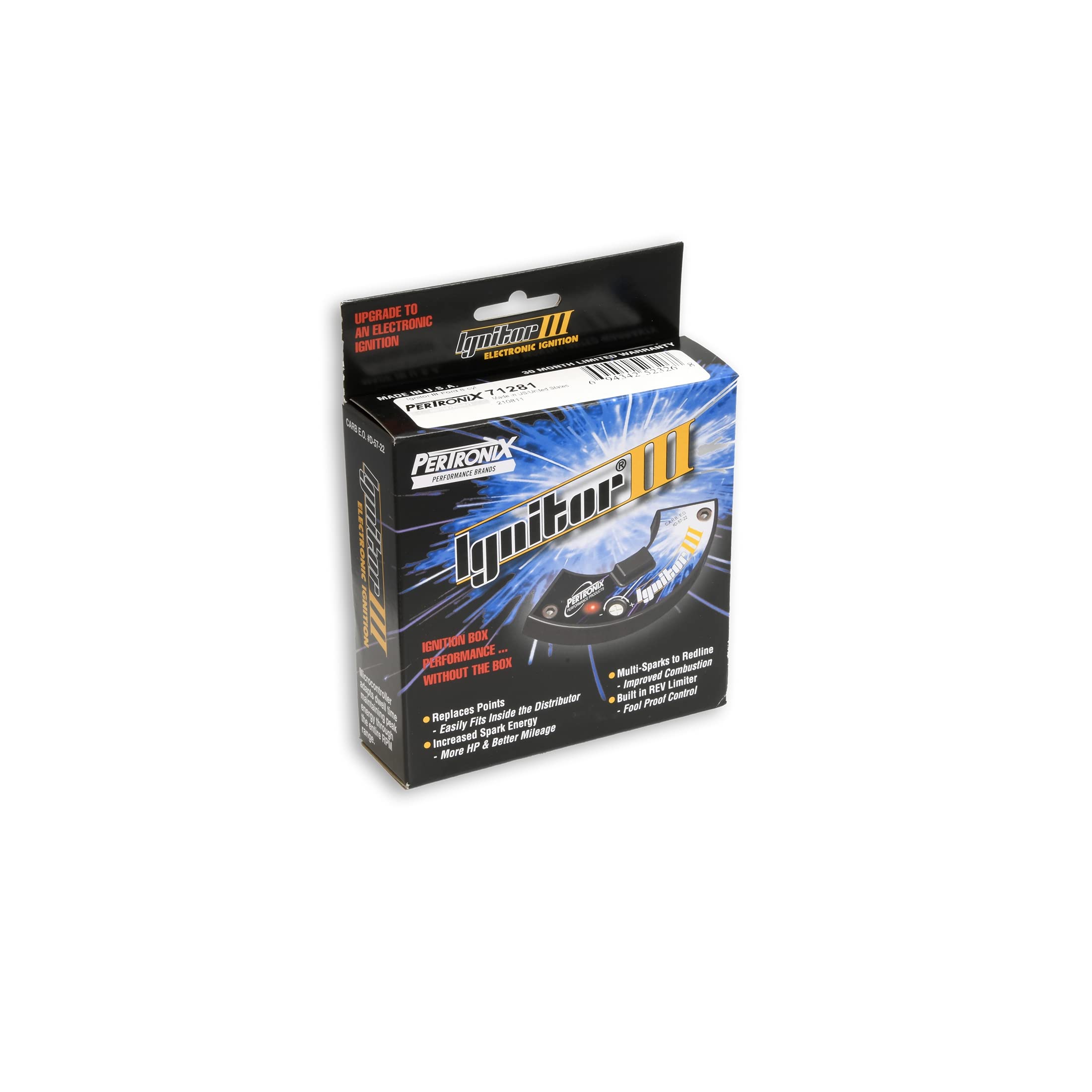 PerTronix 71281 Ignitor III Electronic Ignition Conversion Kit for Ford 8 Cylinder Engines - Digital Rev Limiter & Adaptive Dwell Control for Multiple Spark | Perfect for Classic Car Restoration & Performance Upgrades