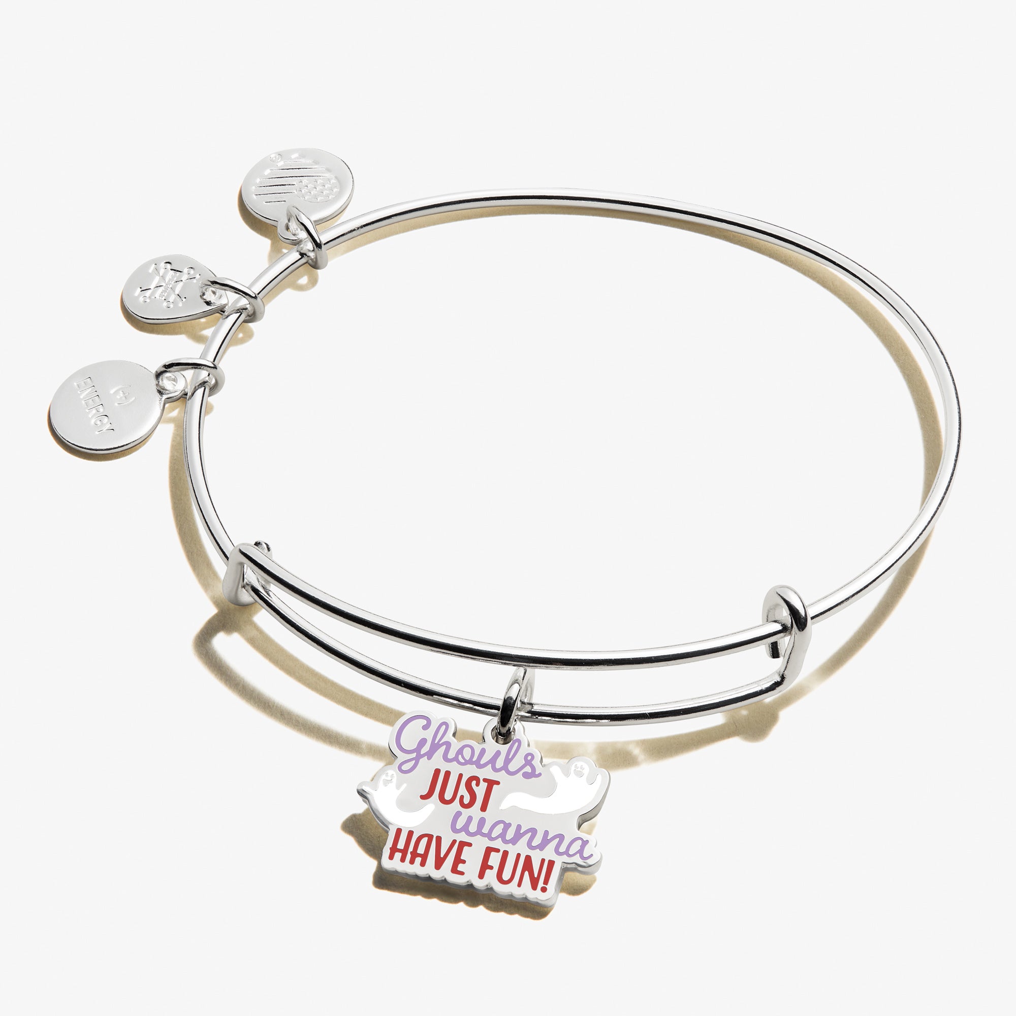 Ghouls Just Wanna Have Fun Halloween Charm Bangle - Spooky Jewelry for Costume Parties & Trick-or-Treating