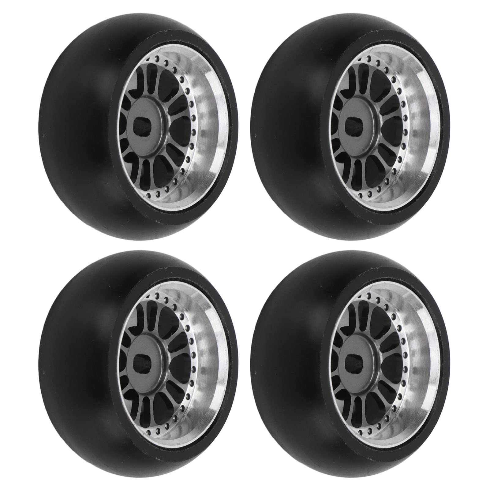 Raguso 1/28 Scale RC Car Drift Tires - Black, Flexible & Durable Rubber Tires with Easy Installation for Remote Control Drift Racing - Perfect for Indoor/Outdoor RC Car Racing and Drifting Competitions