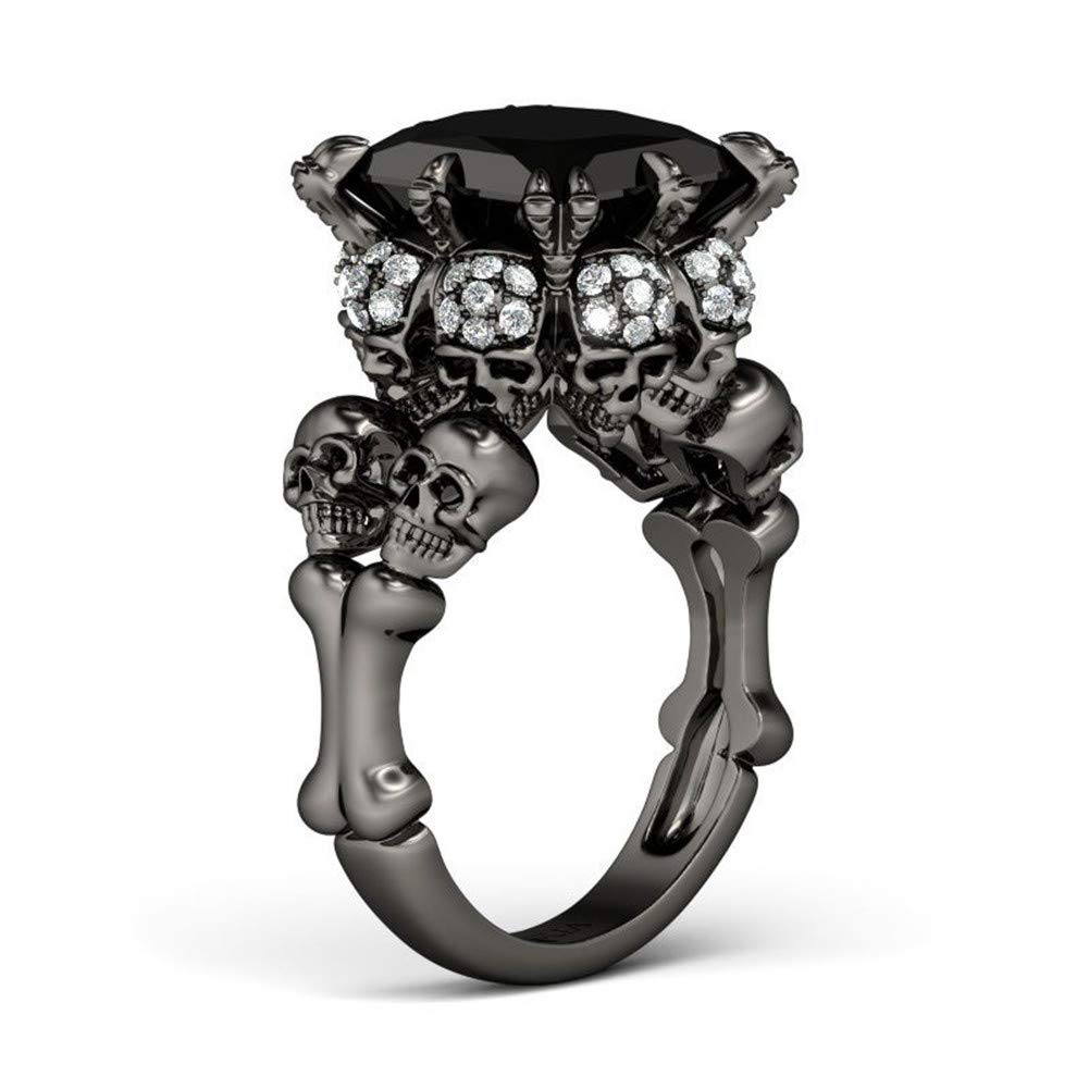 6.55 Carat Princess Cut Diamond Engagement Ring for Women - Sterling Silver Double Row Halo Bridal Ring Set with Black Plating, Anniversary Promise Ring Gift Box (Perfect for Proposals, Weddings & Special Occasions)