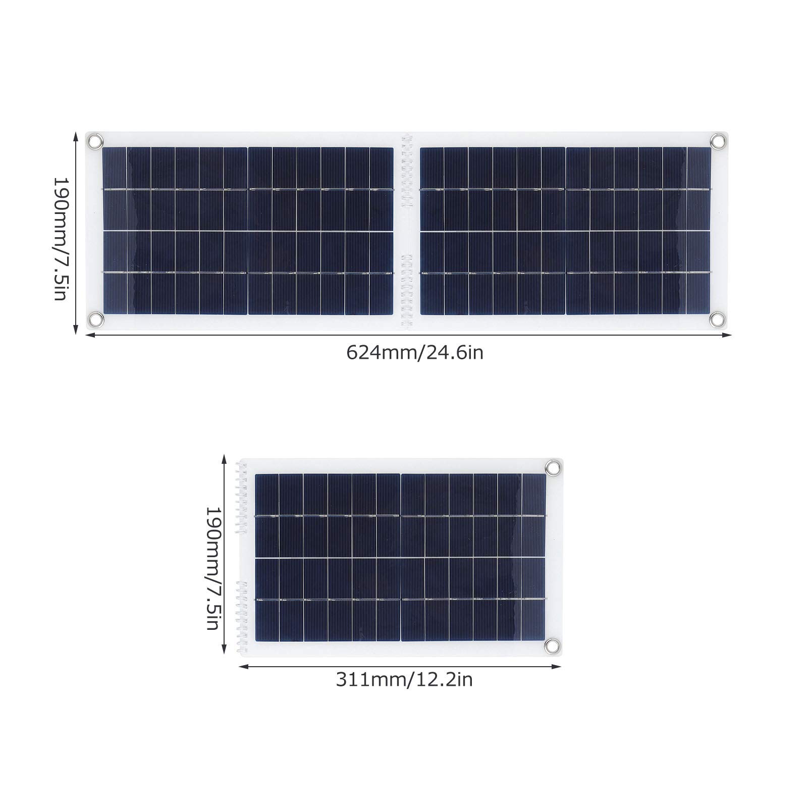 30W Foldable Solar Panel Charger with USB Port | Portable Solar Battery Charger for Outdoor Camping, Hiking, Travel | Solar Power Charger for Car, RV, Boat & Emergency Power Supply | Ideal for Camping Gear, Road Trips & Off-Grid Adventures