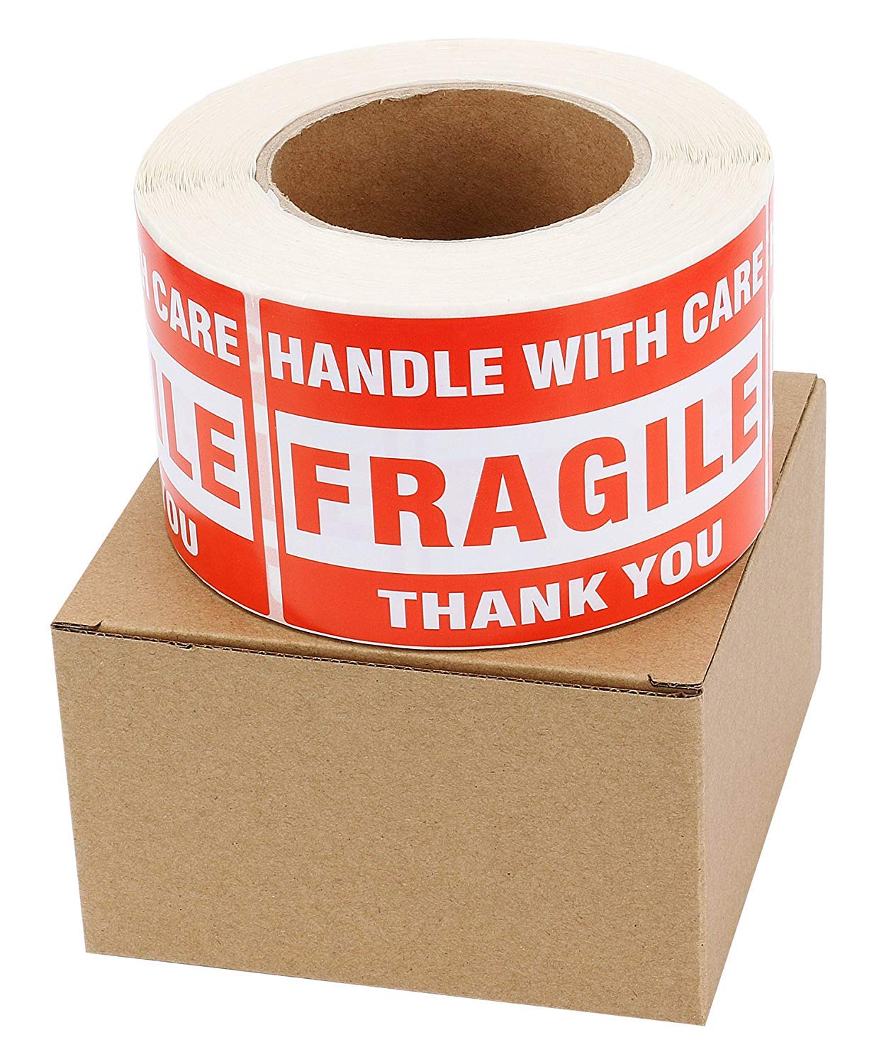 3x5 Inch Fragile Stickers Handle with Care - 500 Permanent Adhesive Shipping Labels per Roll (50 Rolls) for Delicate Package Protection - Ideal for Ecommerce, Glassware & Electronics Shipping