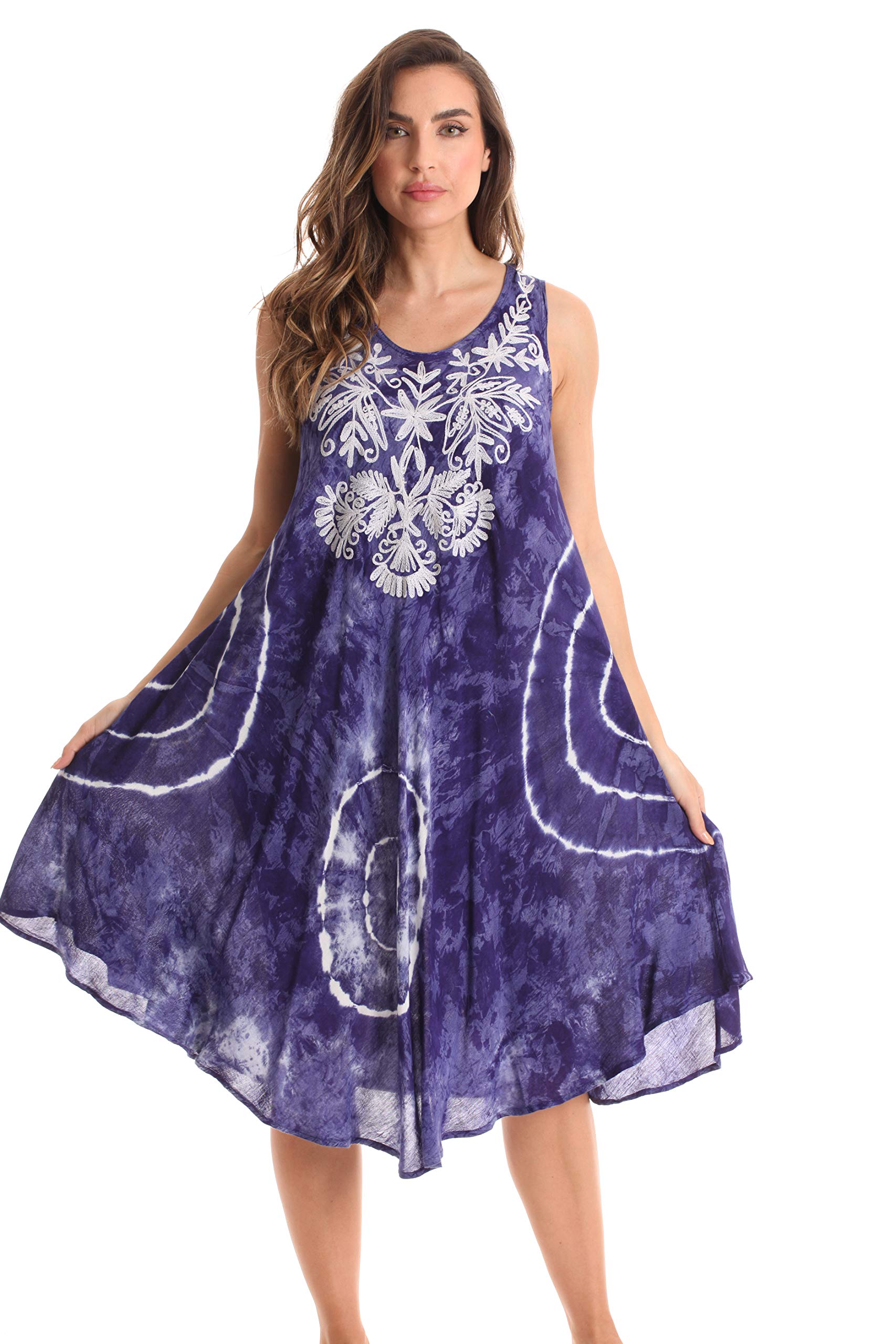 Tie Dye Summer Dress - Beach Cover Up for Women