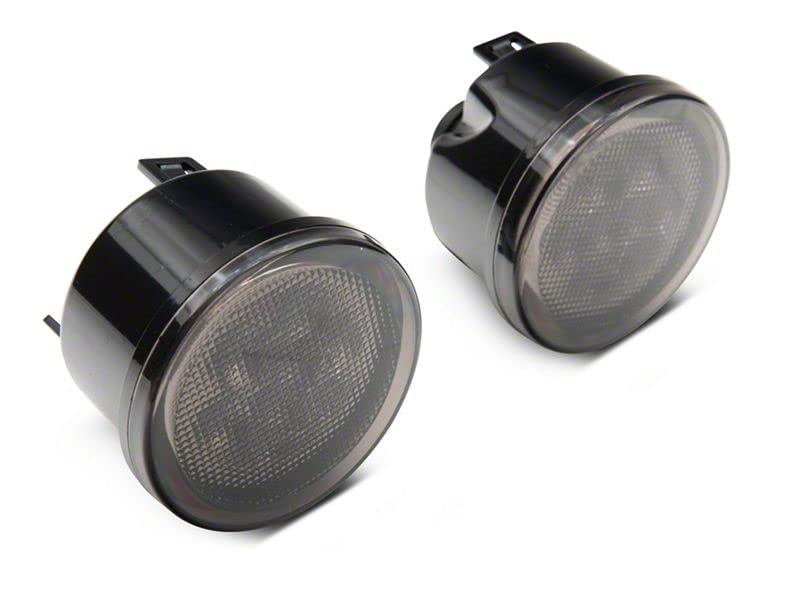 Amber LED Turn Signal Lights - Smoked Lens Compatible with 2007-2018 Jeep Wrangler JK - Upgrade for Off-Road & Night Driving Safety