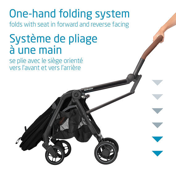 Maxi Cosi Leona Stroller - Lightweight Compact Baby Stroller with Reclining Seat & Large Canopy | Perfect for Travel, Shopping & Everyday Use