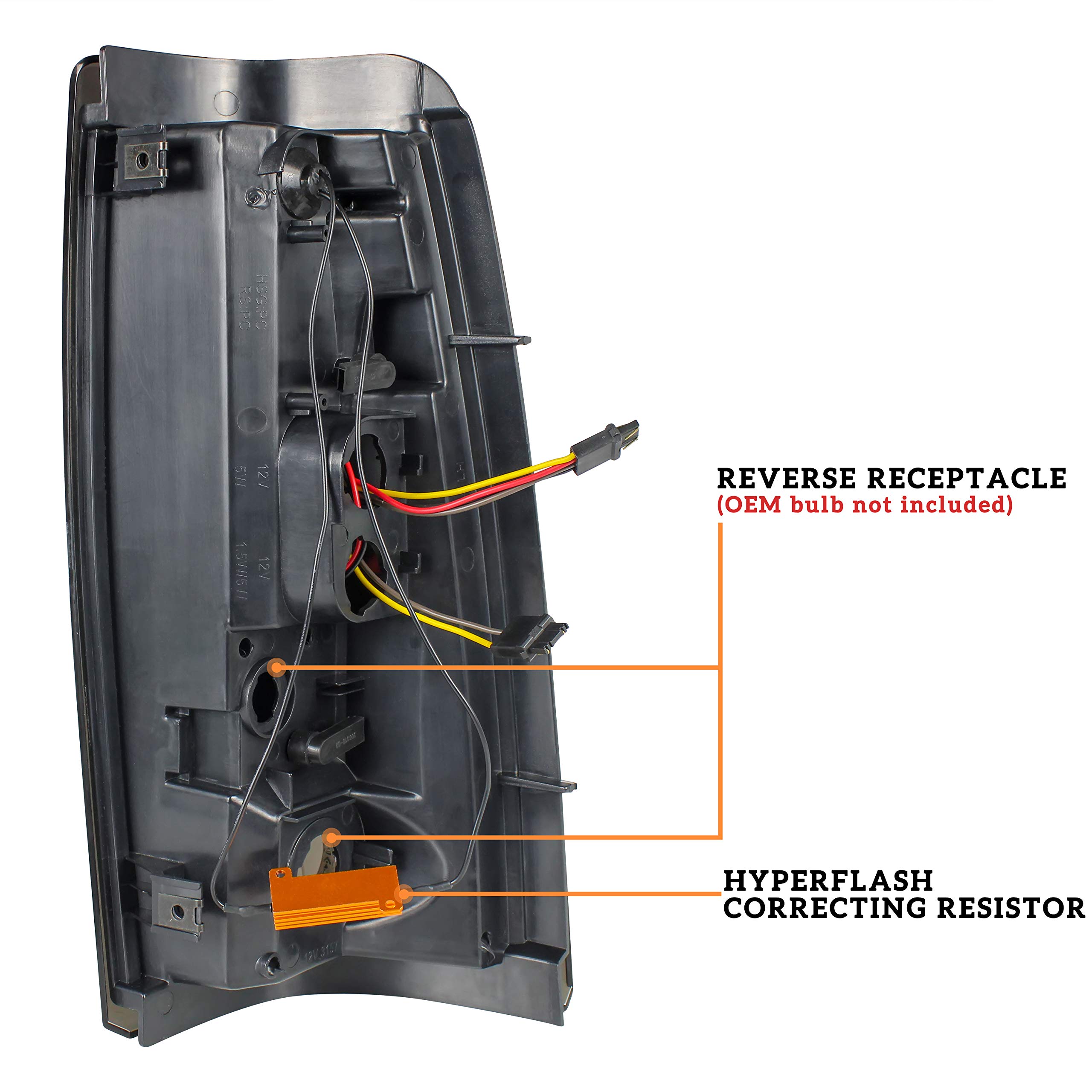 KEWISAUTO Smoked Black LED Tail Lights for Chevy Silverado 1500 2500 3500 & GMC Sierra 1500 2500 3500 (1999-2006) - Brake Rear Lamps, Durable Replacement Accessories - Perfect for Night Driving & Enhanced Vehicle Style
