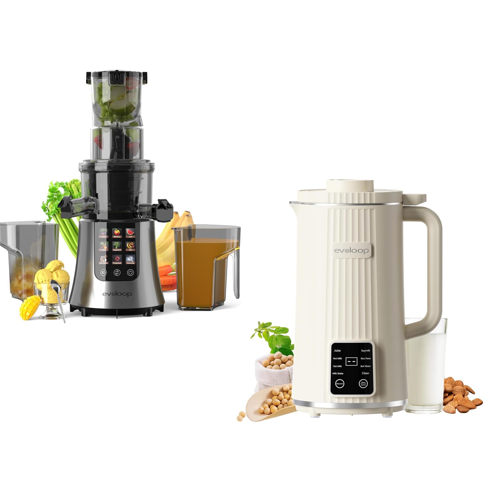 8-in-1 Automatic Nut Milk Maker & Cold Press Juicer Machine - Almond Milk, Soy Milk, Oat Milk Maker - Perfect for Vegan, Dairy-Free, Keto Diets - Home Kitchen & Healthy Lifestyle Essential