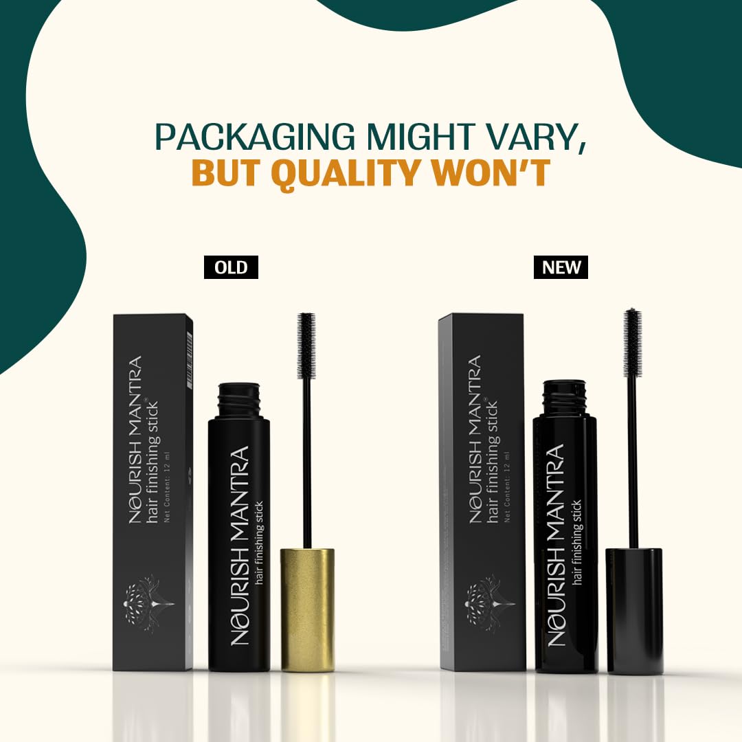 Nourish Mantra Hair Finishing Stick for Women - 12ml | Flyaway Hair Wax Stick | Non-Greasy & Non-Sticky Hair Gel | Hair Accessories for Styling & Smoothing | Perfect for Work, Travel & Everyday Use
