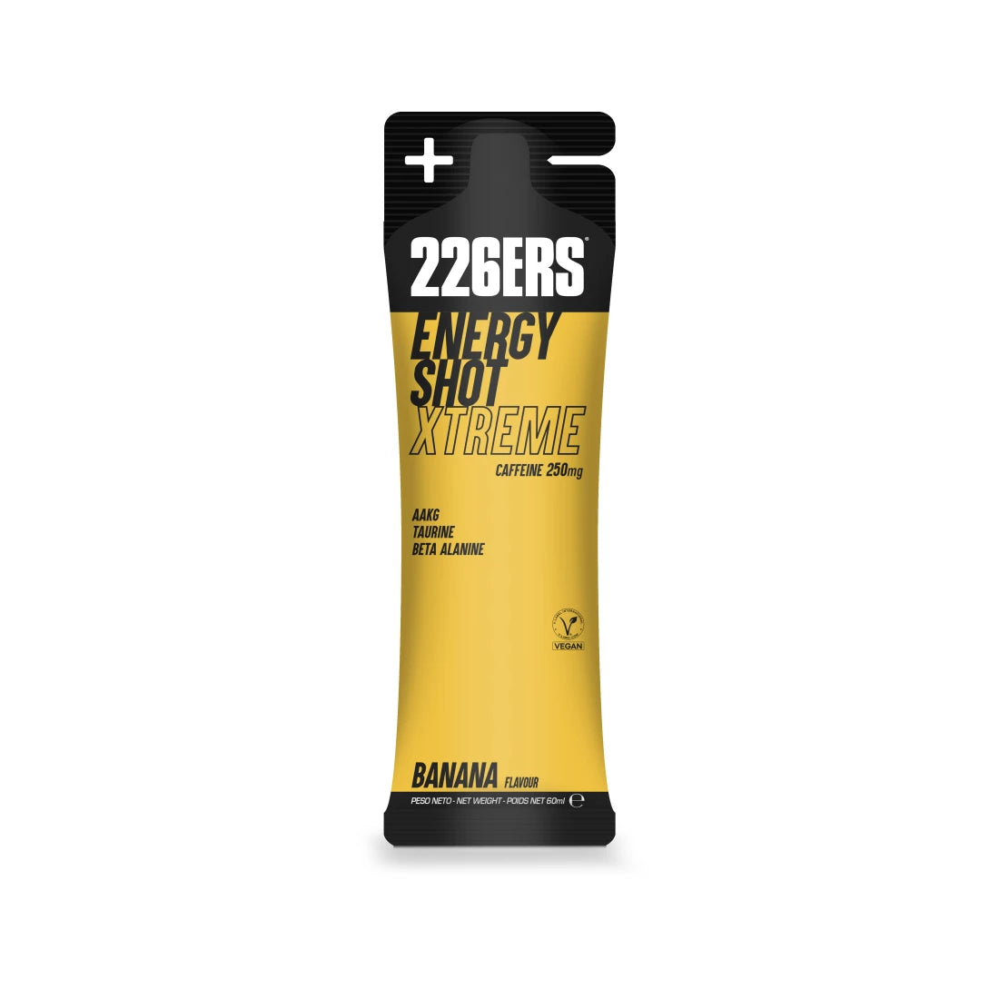 226ERS Energy Shot Stick 60ml - Banana Xtrem Flavor with 250mg Caffeine | Fast-Acting Energy Boost for Workouts, Gaming & Long Study Sessions
