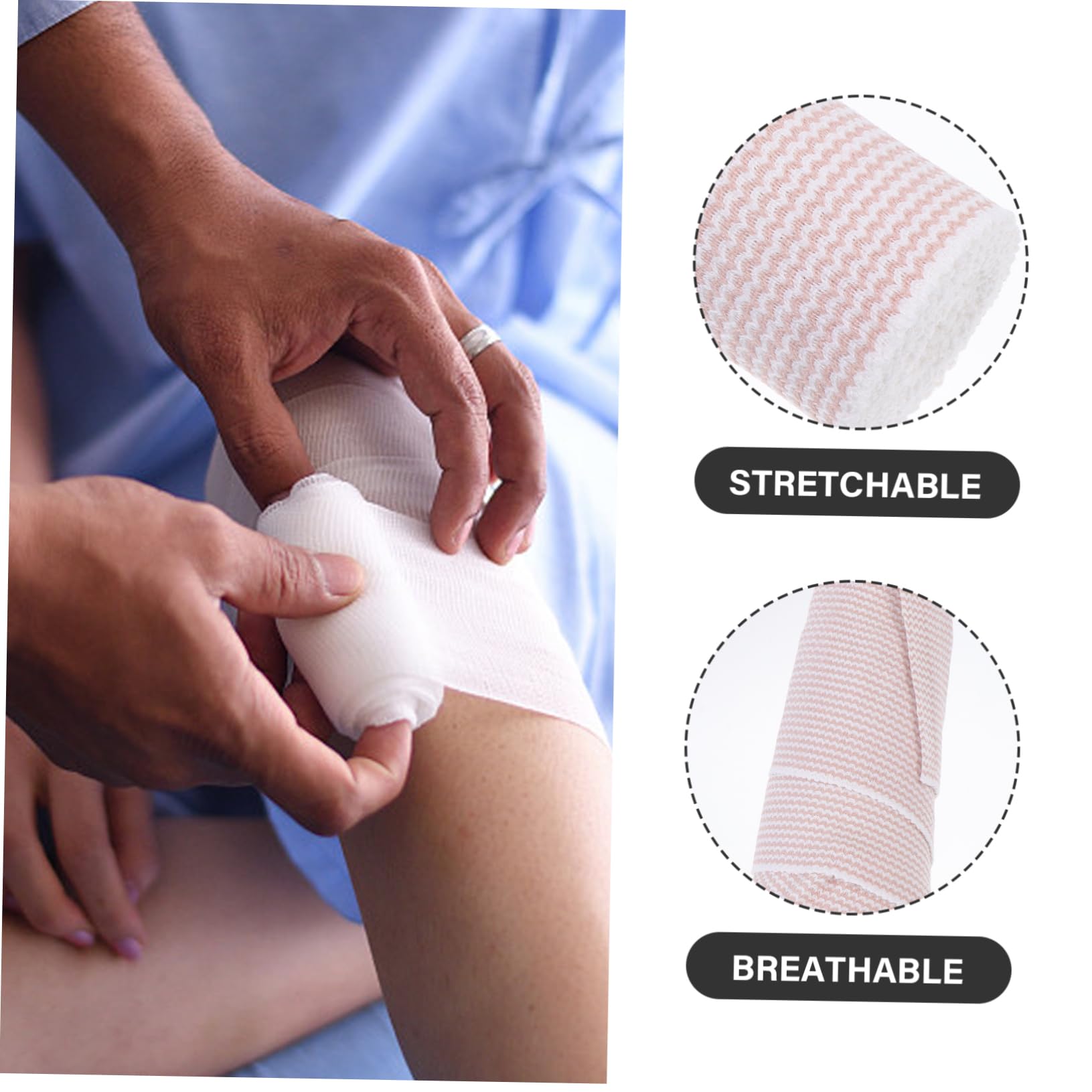 INOOMP 4 Pcs Sports Bandage Wrap - Breathable Athletic Tape for Injury Support, Joint Protection & Muscle Recovery - Ideal for Basketball, Running, Gym & Workout Use