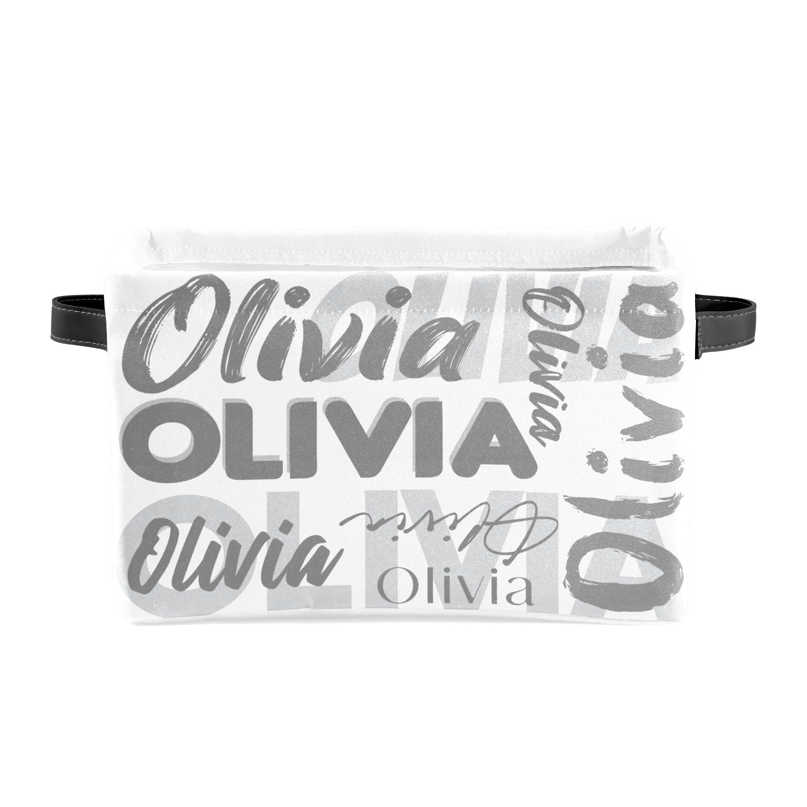 OAHEDIAM Personalized Kids Storage Bins with Name - Custom Toy Organizer Basket with Handles for Boys & Girls - Nursery, Closet & Shelf Organization - 1 Pack - Perfect for Playrooms, Bedrooms & Daycare Centers