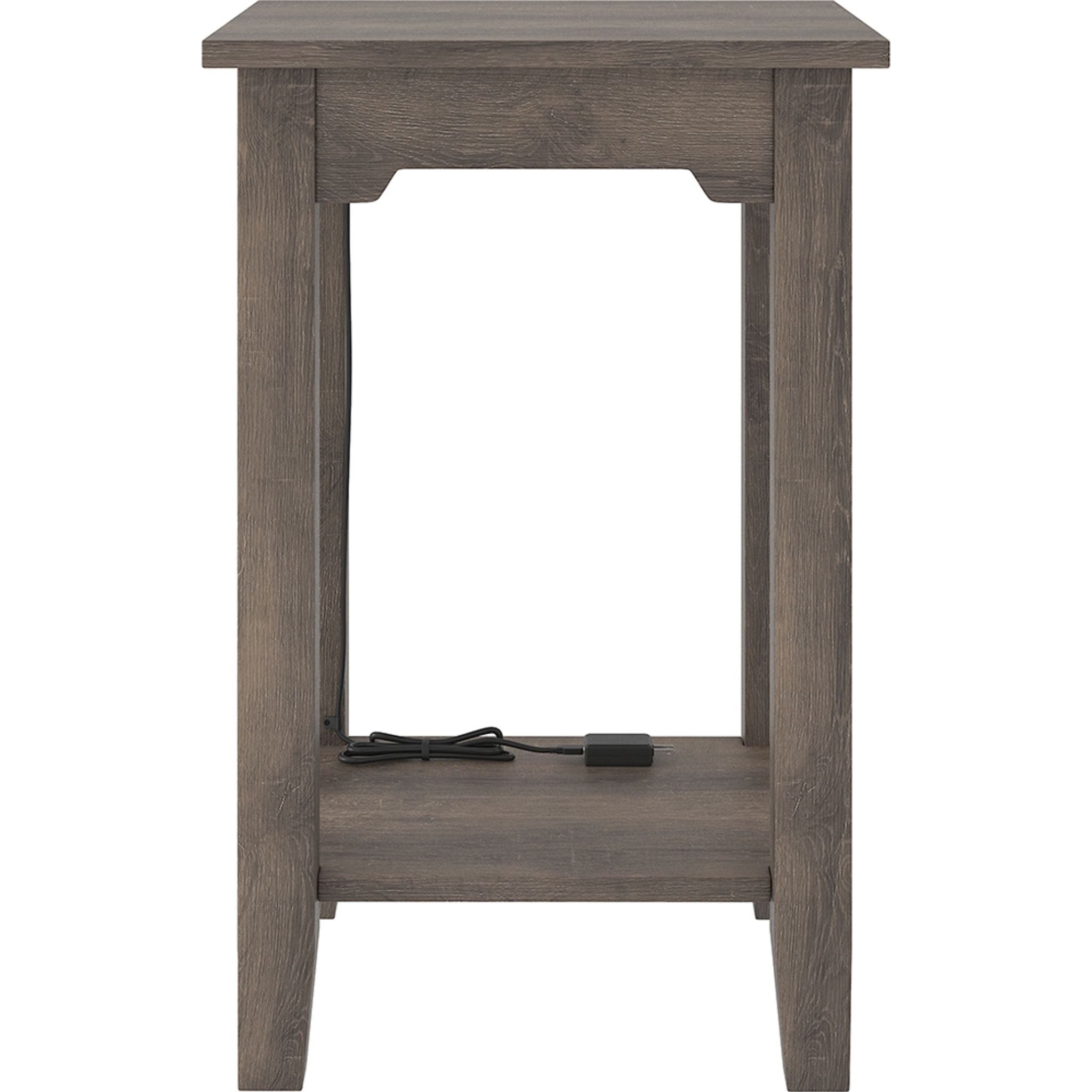 Arlenbry Modern Side Table - Gray End Table for Living Room, Bedroom & Office - Small Nightstand with Storage Shelf - Perfect for Coffee, Books & Decor