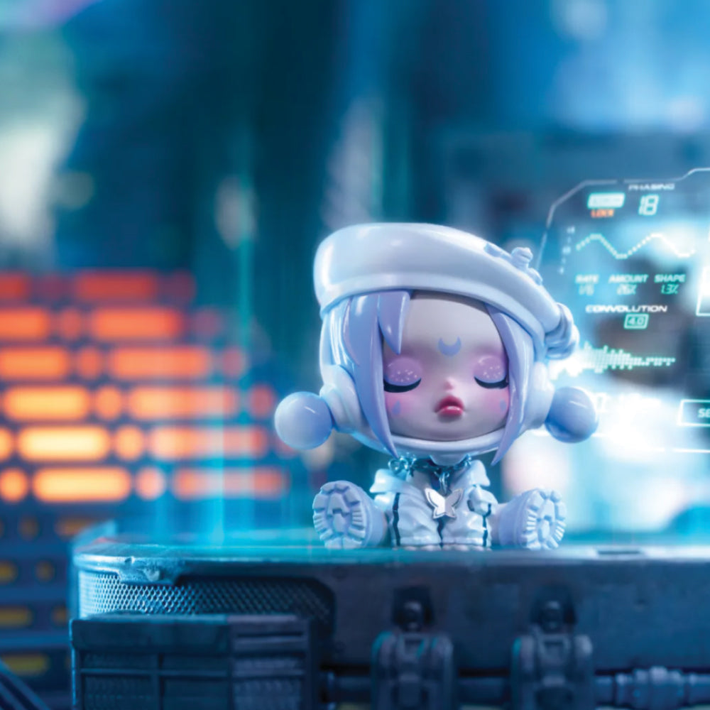 SkullPanda City of Night Collectible Figure - Cute Kawaii Art Toy for Home Decor, Office Display & Anime Lover Gift