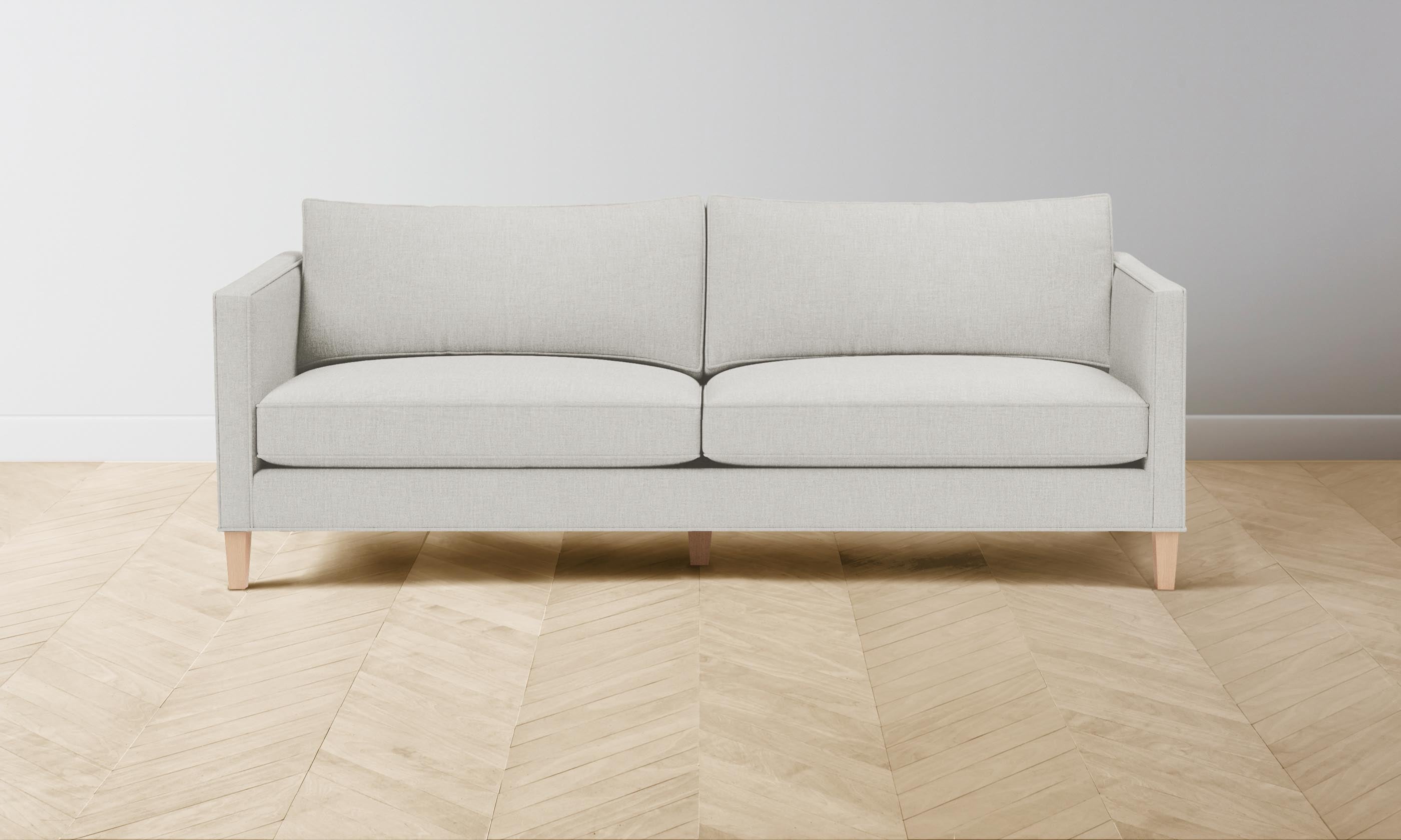 The Crosby Sectional Sofa - Heritage Belgian Linen in Egret | Modern Living Room Furniture for Comfortable Home & Office Seating