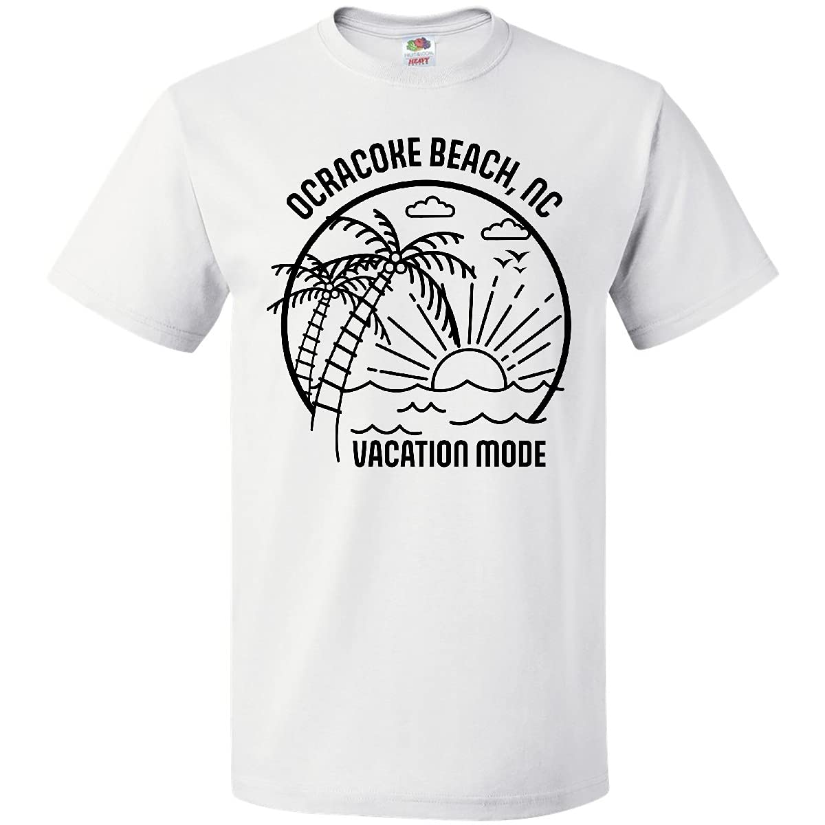 Inktastic Summer Vacation Mode Ocracoke Beach North Carolina T-Shirt - Comfortable Cotton Tee for Beach Trips, Travel & Casual Wear