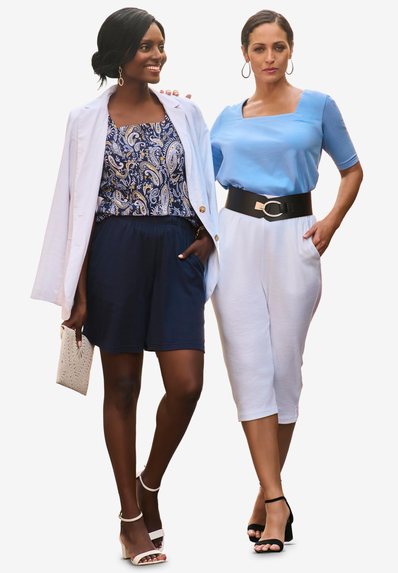 Jessica London Plus Size Soft Knit Shorts for Women - Comfortable Lounge & Sleepwear