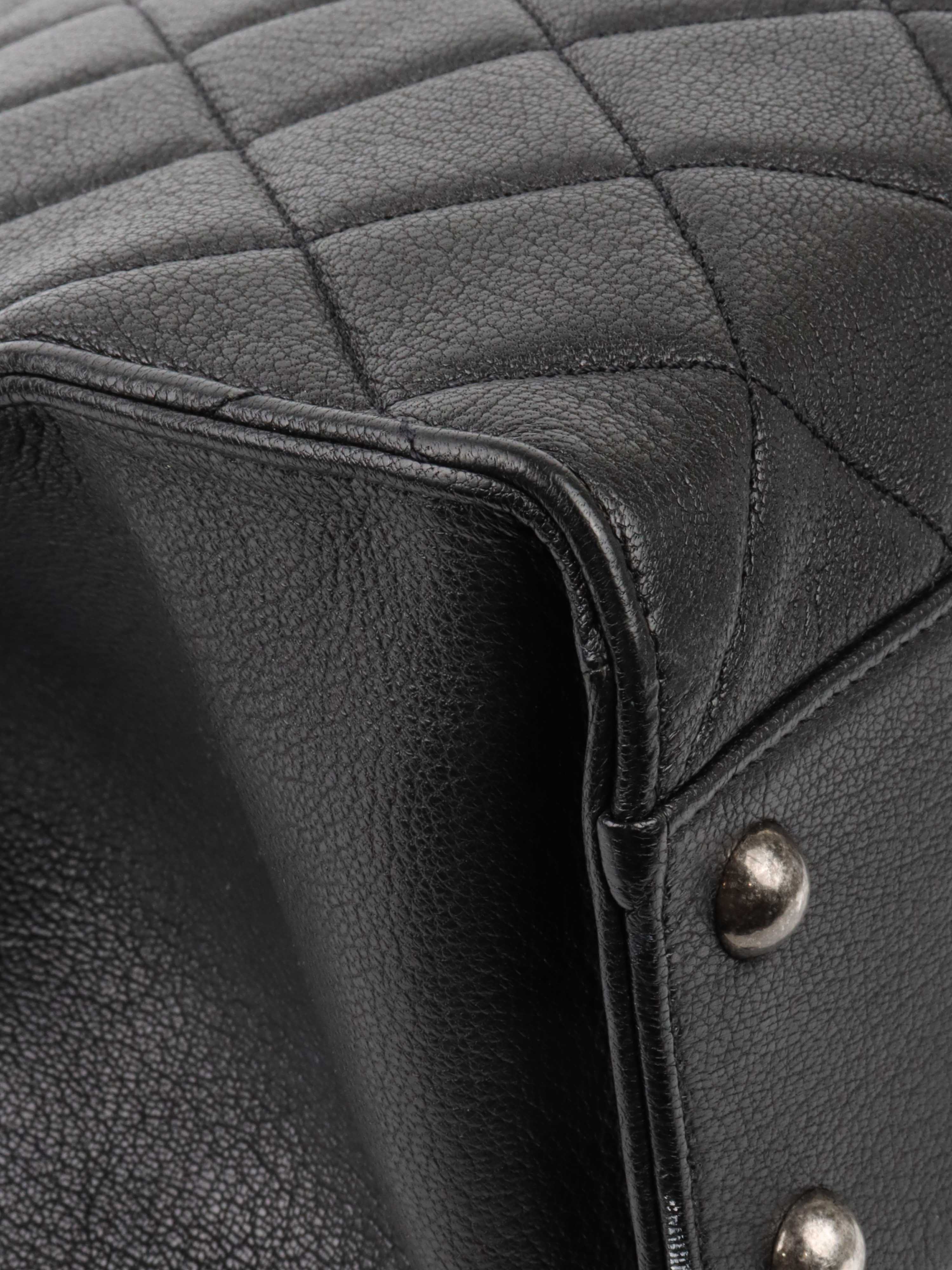 Chanel Black Caviar Quilted Leather Shopping Tote Bag for Women - Luxury Designer Handbag for Work, Travel & Everyday Use