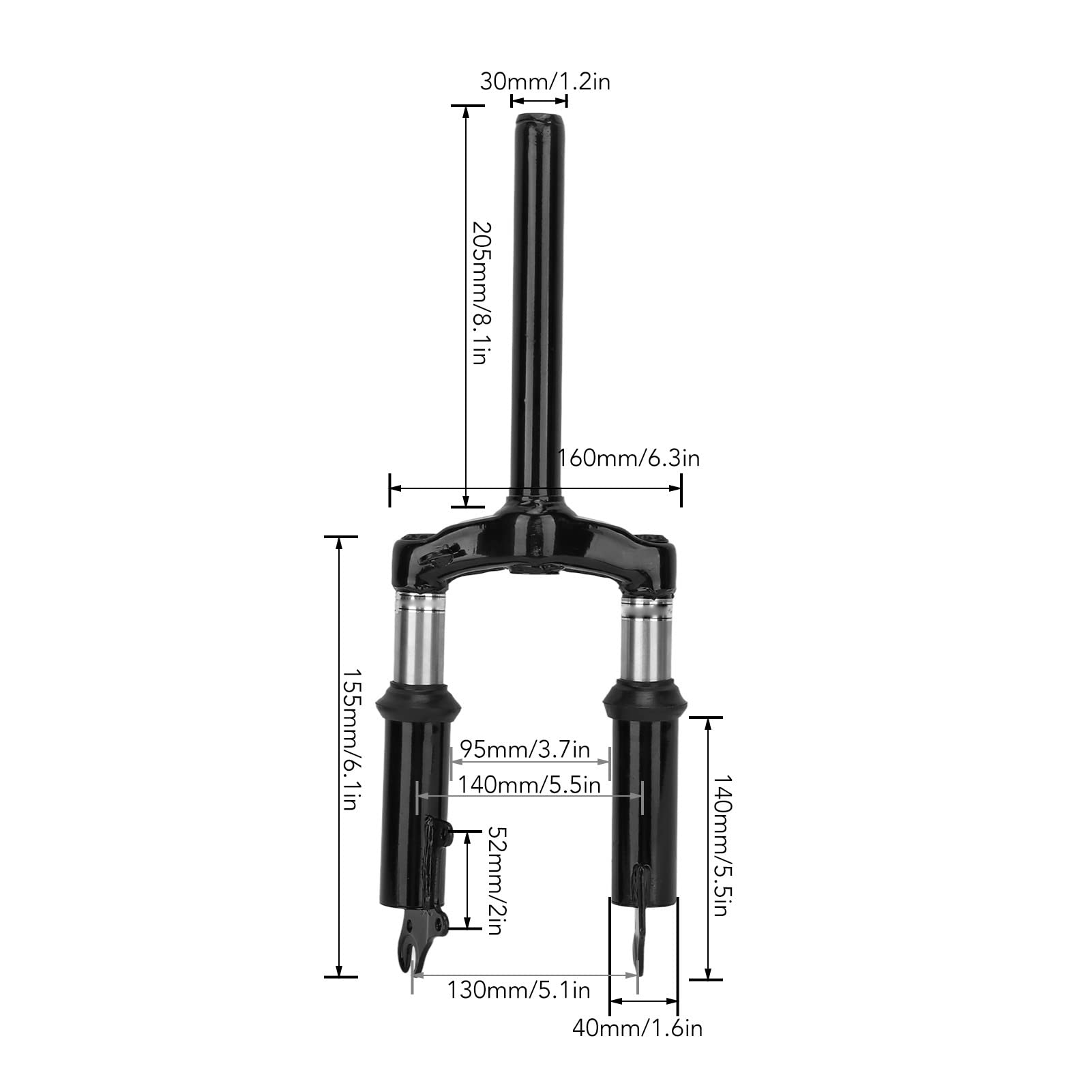 10 Inch Electric Scooter Front Fork Shock Absorber - Heavy Duty Suspension for Vibration Reduction | Perfect for Commuting, Off-Road Adventures & Urban Riding