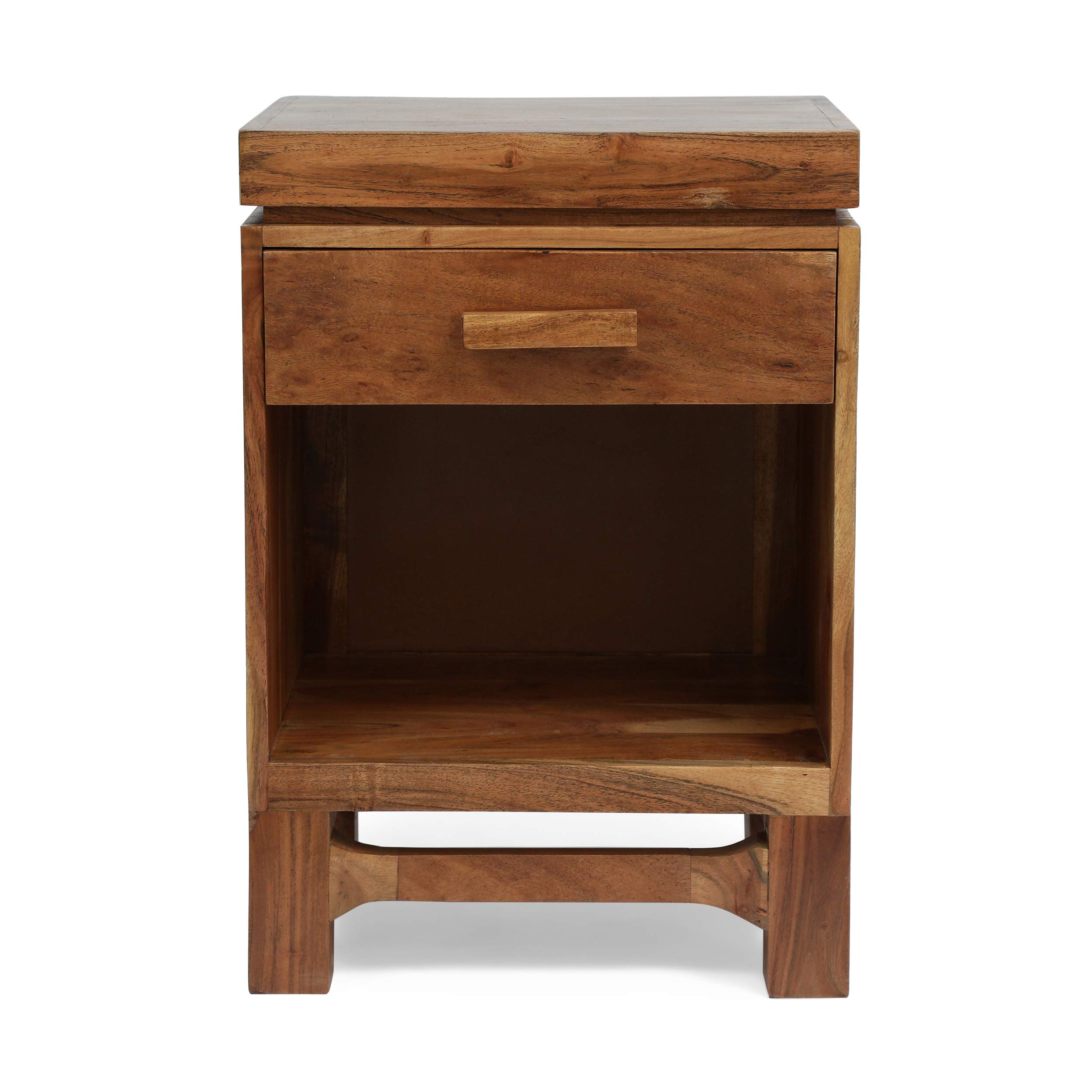 Christopher Knight Home Wadley Nightstand, Natural Wood Bedside Table with Drawer - Perfect for Bedroom, Living Room, or Office Storage